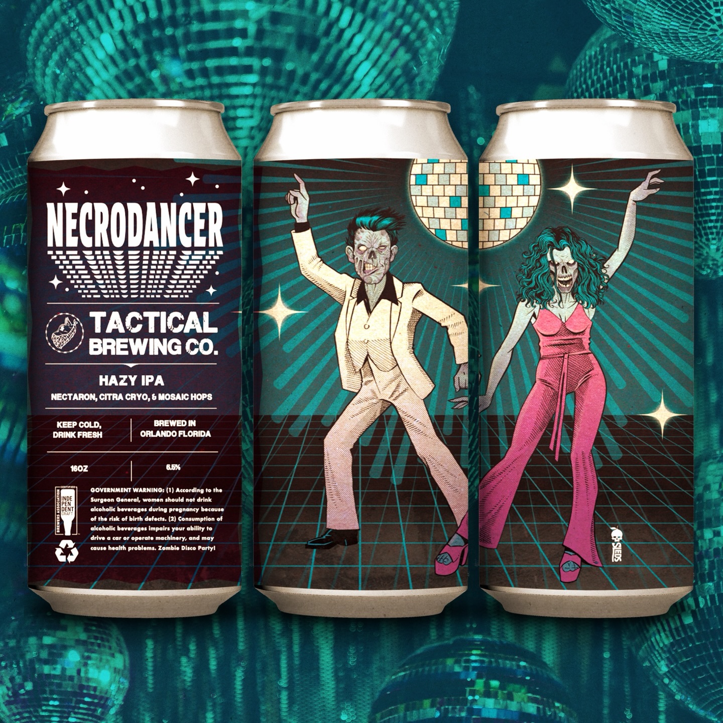 NECRODANCER 🪩🧟♂️
This juicy Hazy IPA is loaded with Nectaron, Citra Cryo, and Mosaic for waves of tropical fruit, citrus, and that dank, sticky finish you crave.
Fresh, hazy, and dangerously drinkable.
Available TODAY in cans and on tap 🍻
🕺🕺🕺THIS WEEKEND🕺🕺🕺
🥟 Sat: @gaucha.empanadas 5:30-9
🌴 Sun: @bienfuegos_bbq 1-6, live music by @derekstroker, Meloncholy beer slushies, & mimosas
#undead #zombie #craftbeer #orlando #florida