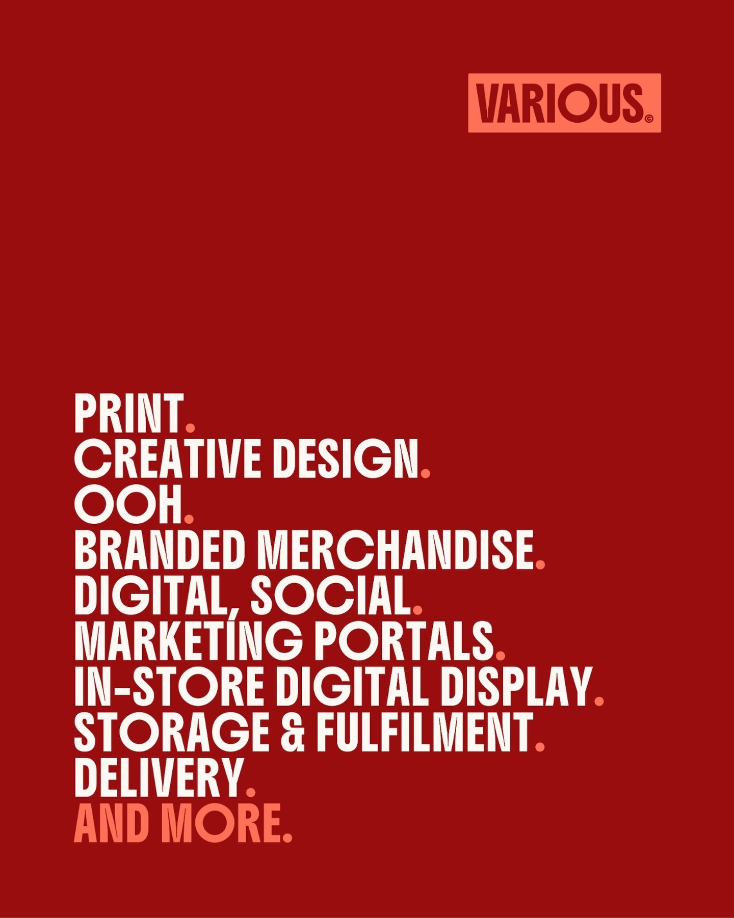 The real question is, what can’t we do? 👀
#TheVariousGroup #Northamptonshire #TVG #Services #CreativeSupport