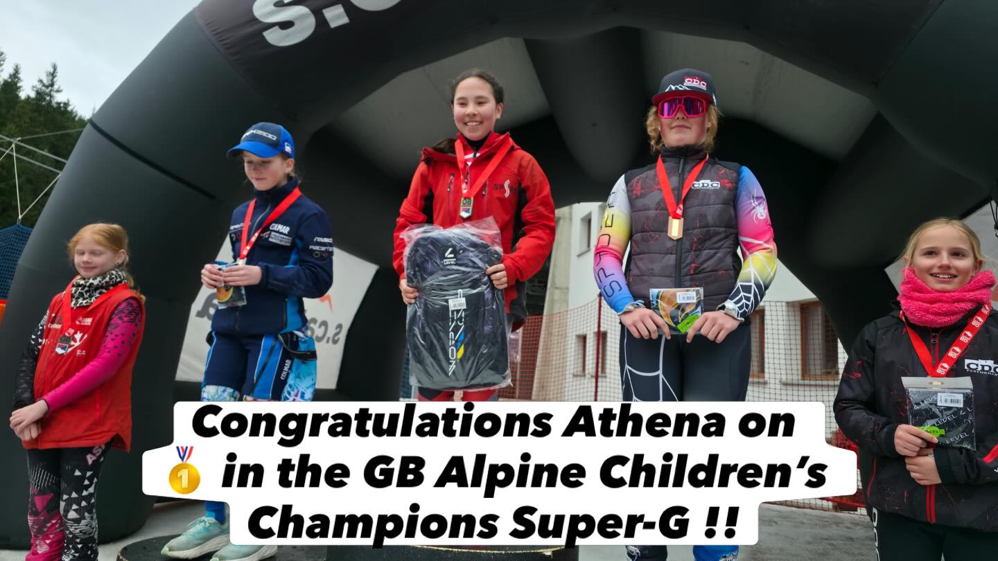 Well done @athena_valane on your 🥇 Medal at the GB Alpine Children’s Championships for Super-G!!
#skiracing #spsrc #gbski #gbsnowsport