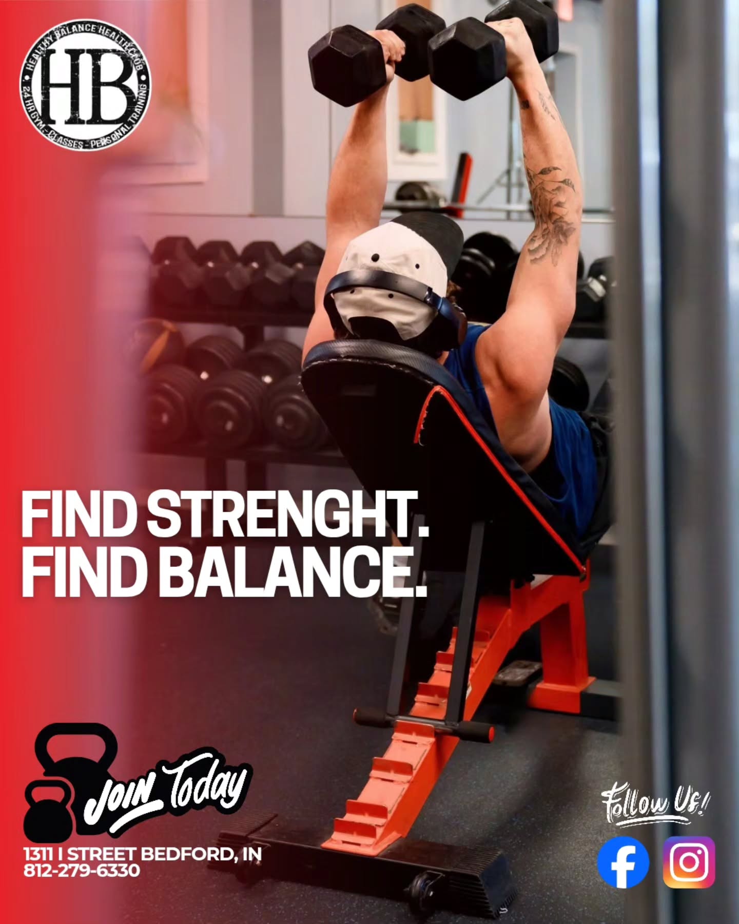 The path to a healthier you isn't a sprint—it’s about showing up, putting in the work, and finding a rhythm that lasts. Whether it’s your first day or your five-hundredth, every rep at Healthy Balance brings you closer to the best version of yourself.
We provide the gear; you provide the grind. Let’s get after those goals together.
Why Train With Us?
Top-Tier Equipment: From heavy hitters to functional fitness.
Supportive Community: A space where everyone is welcome.
The Right Environment: Clean, focused, and ready for your best session.
Ready to start?
#HealthyBalanceGym #TrainSmart #GymMotivation #UpperBodyDay #ConsistencyIsKey FitnessJourney