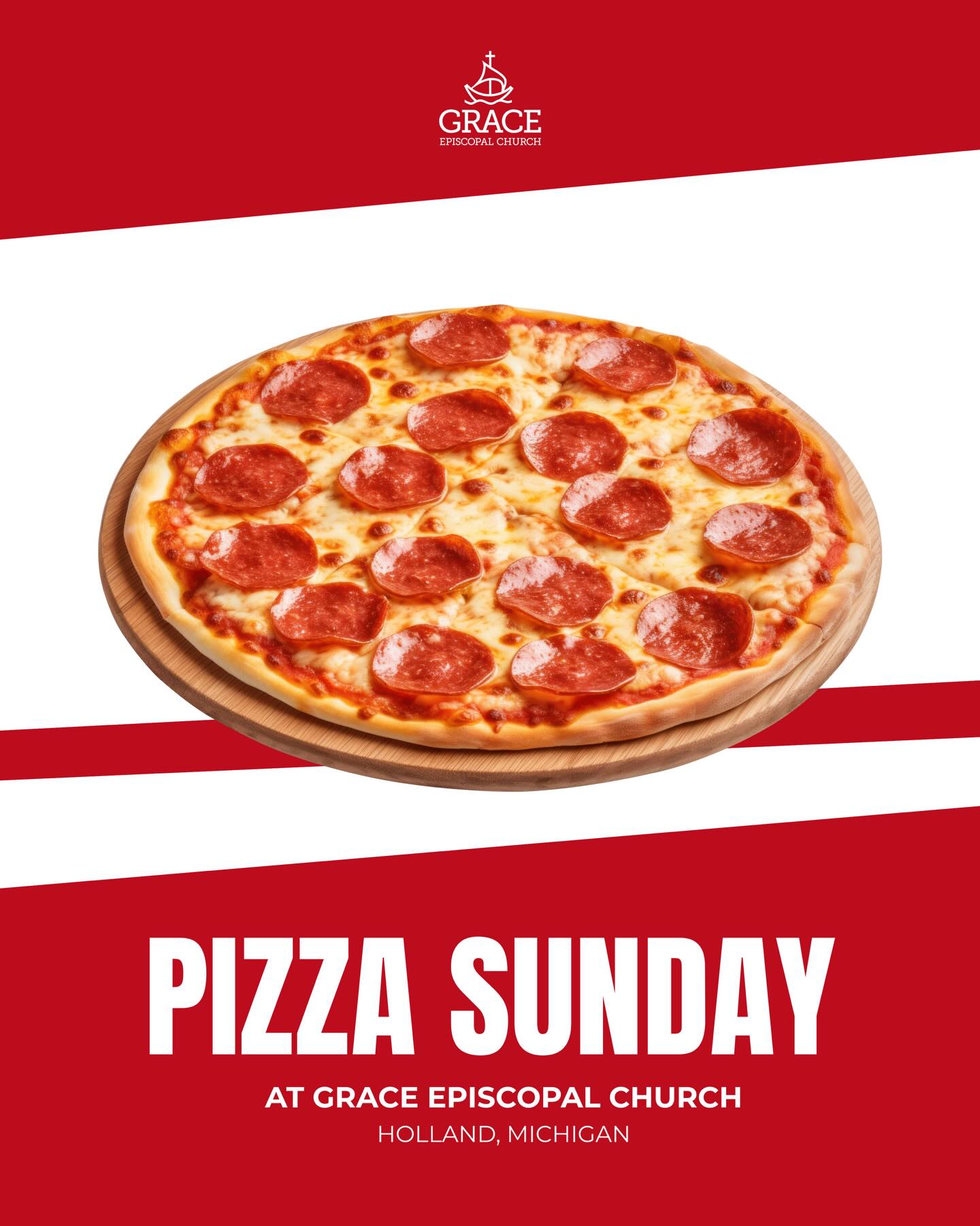 Surprise! It may not be the first Sunday of the month but tomorrow is a Pizza Sunday! See you there! ❤️🍕⛪️