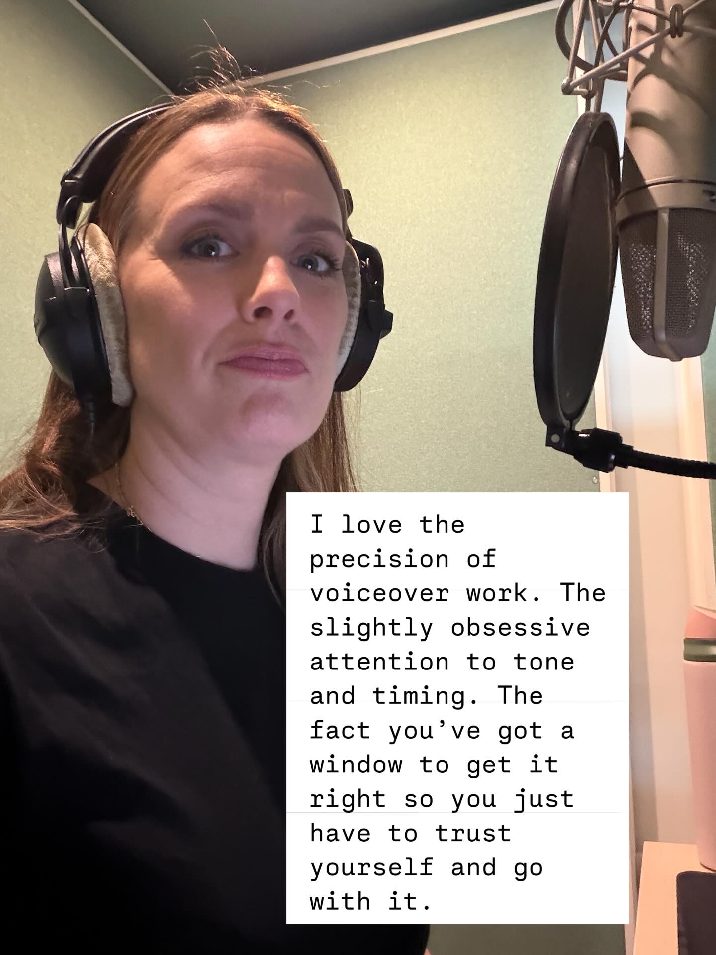 Voiceover day today and I always forget how much it settles my brain until I’m back in it.
There’s something about being in the booth where everything just narrows and hones a bit. Like I don’t have the option to be thinking about ten things at once. It’s just me, the script, listening properly and responding to what’s in front of me.
I think that’s why it feels like a bit of a holiday. Not because it’s easy, it really isn’t (especially when speaking medical terminology 🥴) but because it pulls me right into focus. If I drift, I feel it straight away. The words go, the rhythm goes, and I have to come back.
And I love that kind of precision. The slightly obsessive attention to tone and timing. The fact you’ve got a window to get it right so you just have to trust yourself and go with it.
It’s also such a nice check-in for me with my coaching work. The same skills are there… listening, presence, not disappearing into self-doubt, staying with what’s actually happening rather than overthinking it.
And then there’s just the joy of it. Using my voice like this, being creative in a really contained way. It always leaves me feeling a bit clearer, a bit lighter.
I don’t think that will ever get old.
#voiceover #creativity #presence #comfortableconfidence #voicework #selftrust