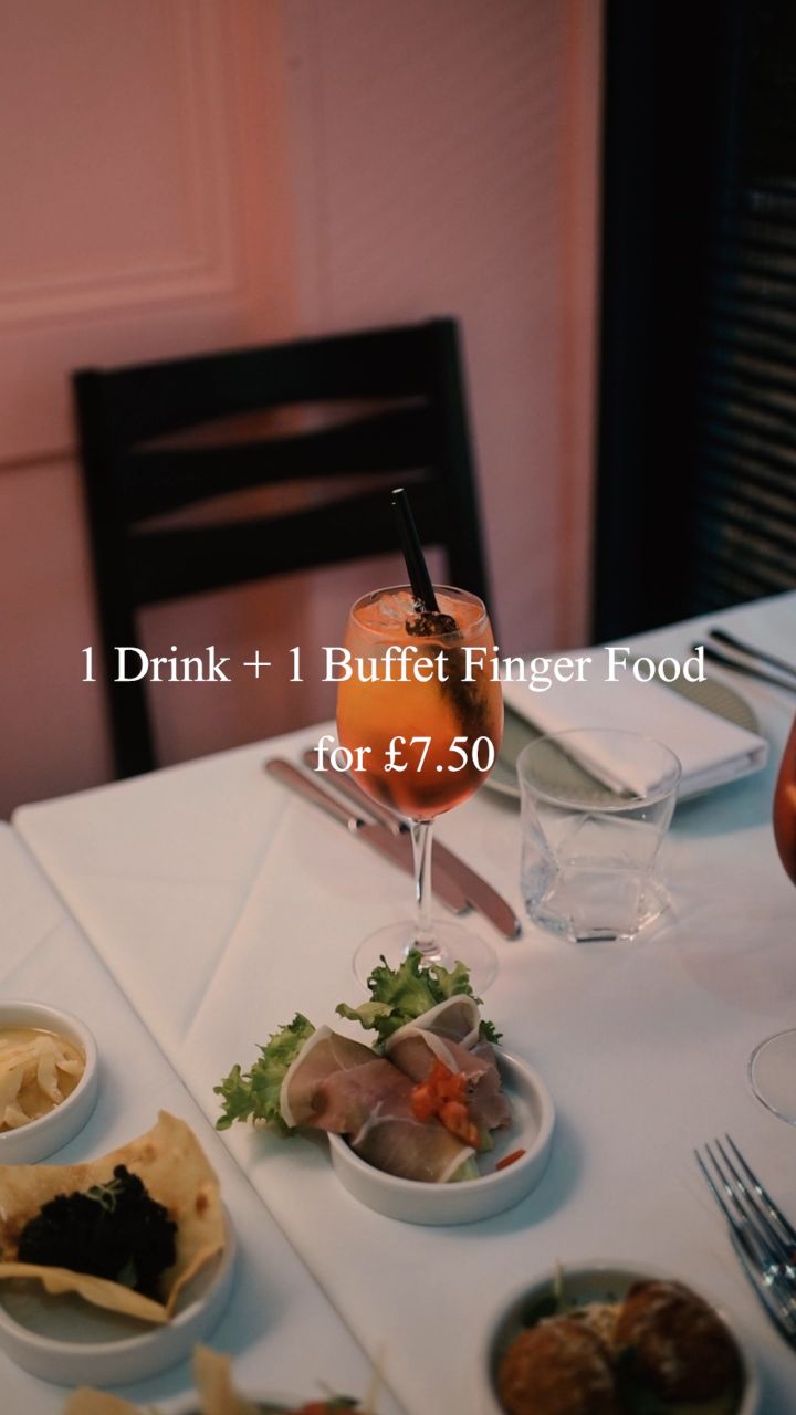 Apertivo season is open!
From 3pm till 6pm and 9pm till 10:30pm
Everyday!
1 drink + 1 buffet finger food for £7.50
Call us or DM if you want to book a table.