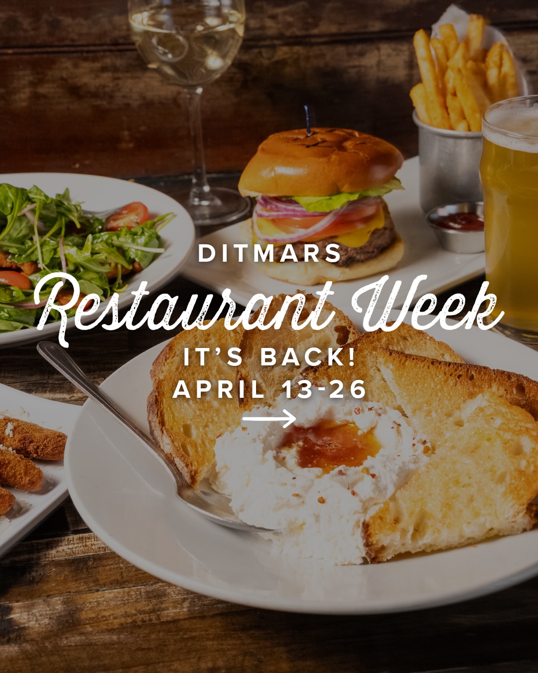 Ditmars Restaurant Week is here and we came prepared. $45 gets you three courses, a really good time, and homemade tiramisu at the end of it all. April 13-26. Link in bio to reserve.