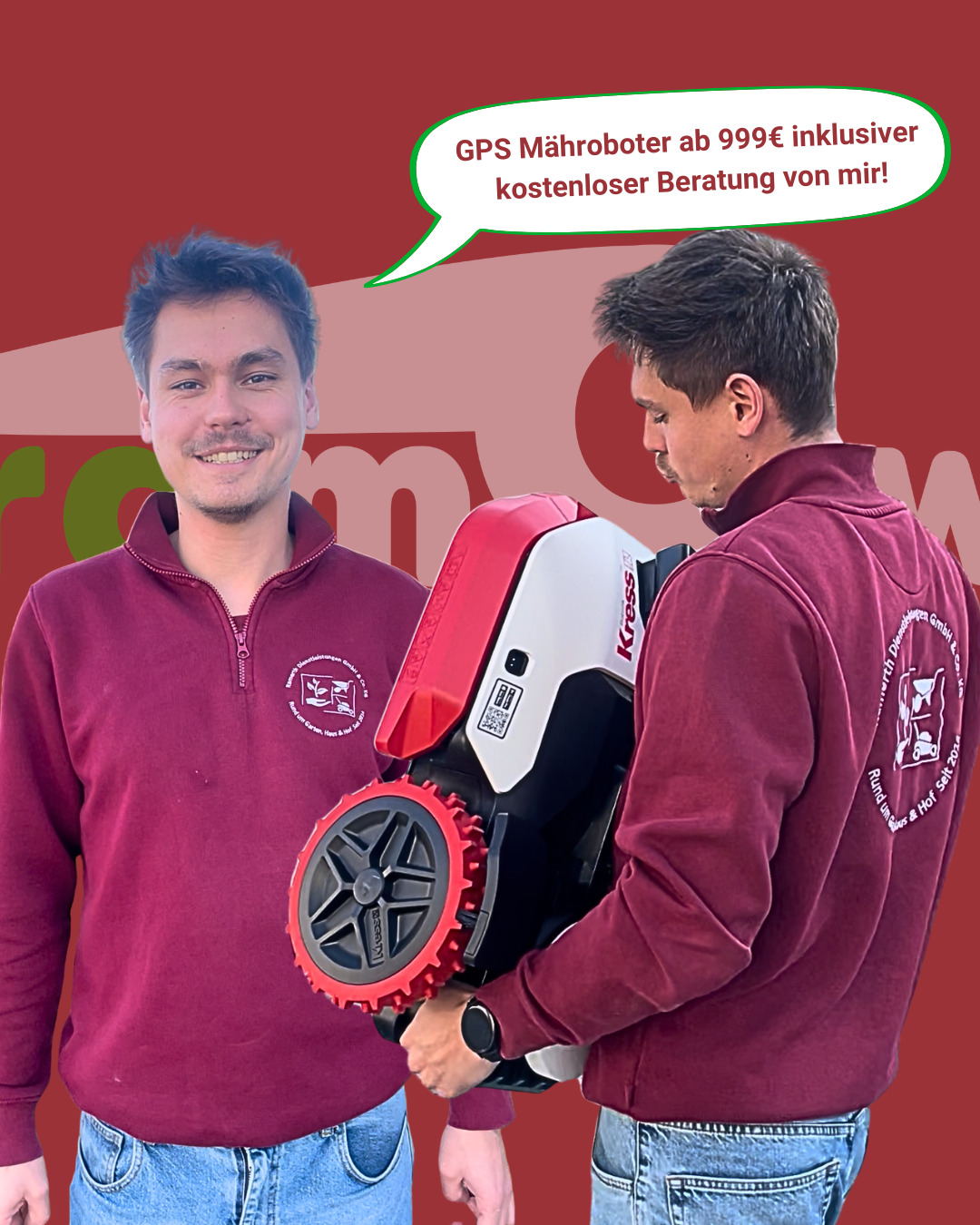 Mähroboter Saison eröffnet! 💚🙌
Ab 999 Euro gibt es Mähroboter bei uns! Auch im Leasing-Modell inklusive Einmessen, Reinigung, Einwinterung, etc. möglich.
Bei Interesse gerne anfragen.
Kostenlose Beratung von unserem Mähroboter Profi @fchartio! 🌞
#mähroboter #teamramerth #kress #sunseeker