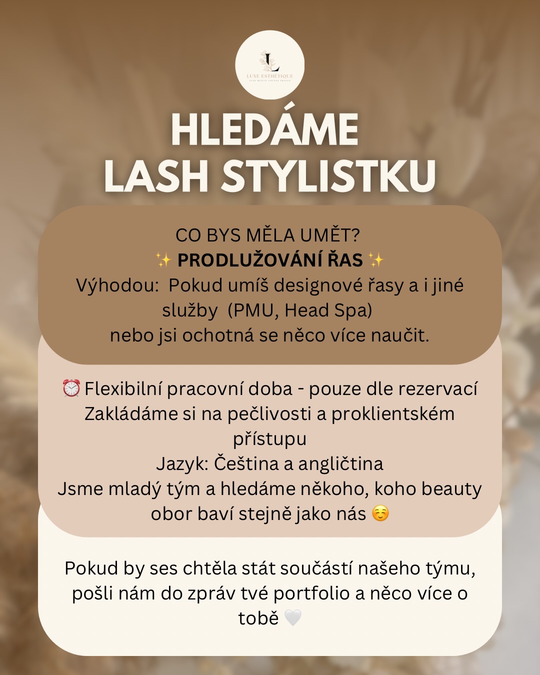 Hledáme posilu do našeho týmu! 💗