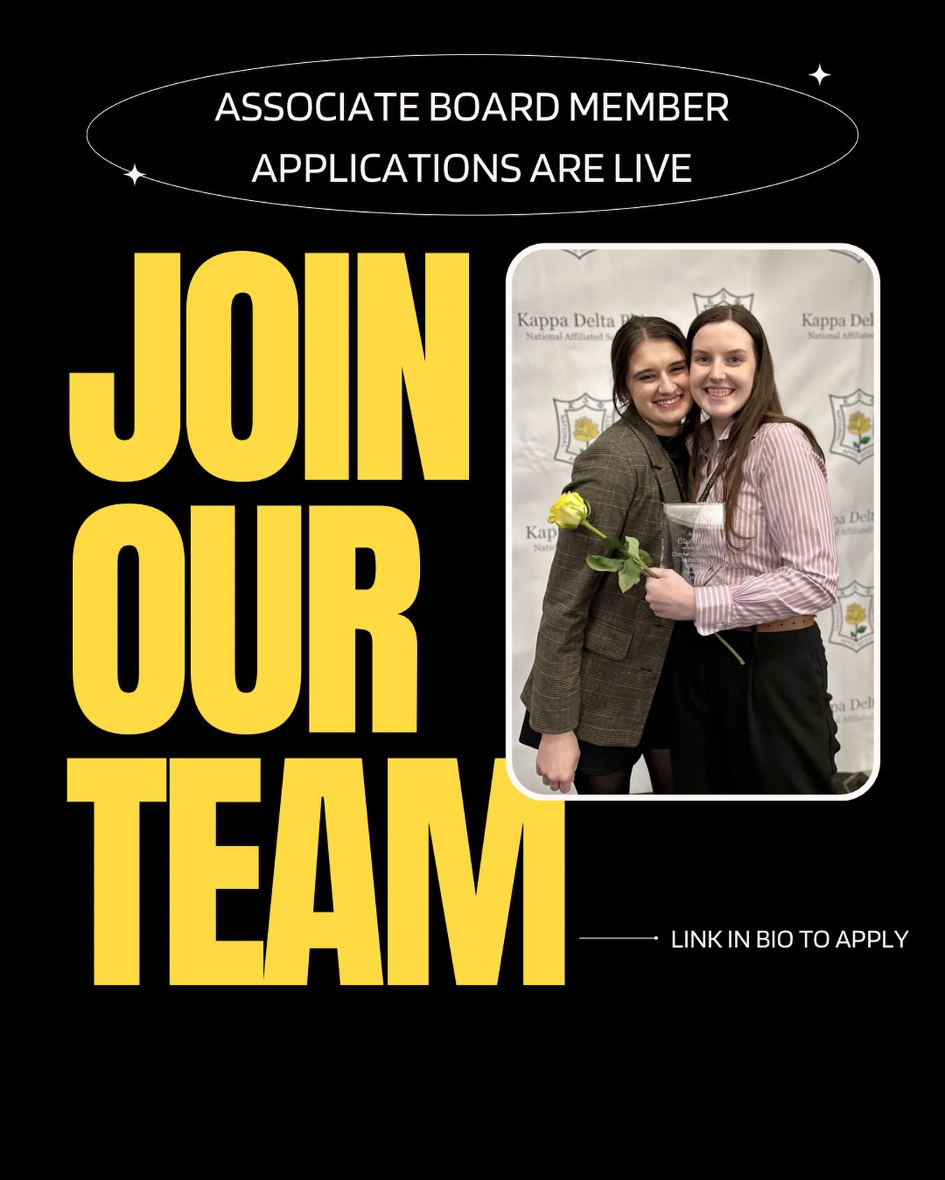 Graduating sisters and alumni are invited to fill out and interest form to volunteer for the associate board.
💛🖤
The link is in our bio or —->
https://form.jotform.com/260095348507157