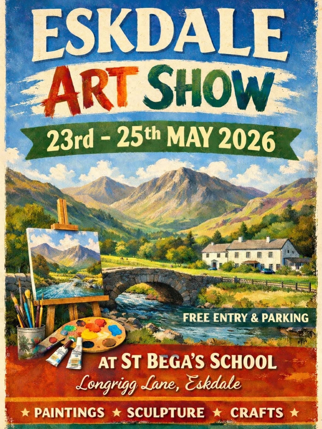 After submitting applications what feels like an age ago, the 2026 art showcase season is upon us and the selection outcomes for fairs, art trails and exhibitions are finally being announced! And after a fair few disappointments last year, 2026 is shaping up rather nicely!!!! 🤩
First exhibition in the line up for us will be the fabulous ESKDALE ART SHOW, over the late May bank holiday weekend.
I am so pleased to be returning, after showing my work in 2024 but then having to miss last year due to illness.
It’s an amazing and beautifully curated show, exhibiting a ridiculously high standard of work from artists from across the region, and is always fantastically attended.
This will be their 32nd year of running, and over that time , the show has raised over £100,000 for St Bega’s School & enriching the lives of their children with extracurricular activities, learning resources and IT equipment.
So who’s coming? And what would you like to see from me this time?
Make sure you follow my socials for sneak peaks of work I’ll have on display, or even better, sign up to my mailing list via my website to be the first to know of exclusive news and updates as I have so much more exciting news to share!
#ArtShow #StainedGlass #GlassArt #LandscapeArt #Cumbria
@cumbrialifemag @arts_cumbria @edenvalleyartisticnetwork @thecumbriaguide @lakedistrictcumbria @bbccumbria @visit_eskdale @the_makers_mill @thehappyherdwick @rheged_centre @hare_hill_barn @tulliecarlisle @blackwellartsandcrafts
@make_it_at_market
