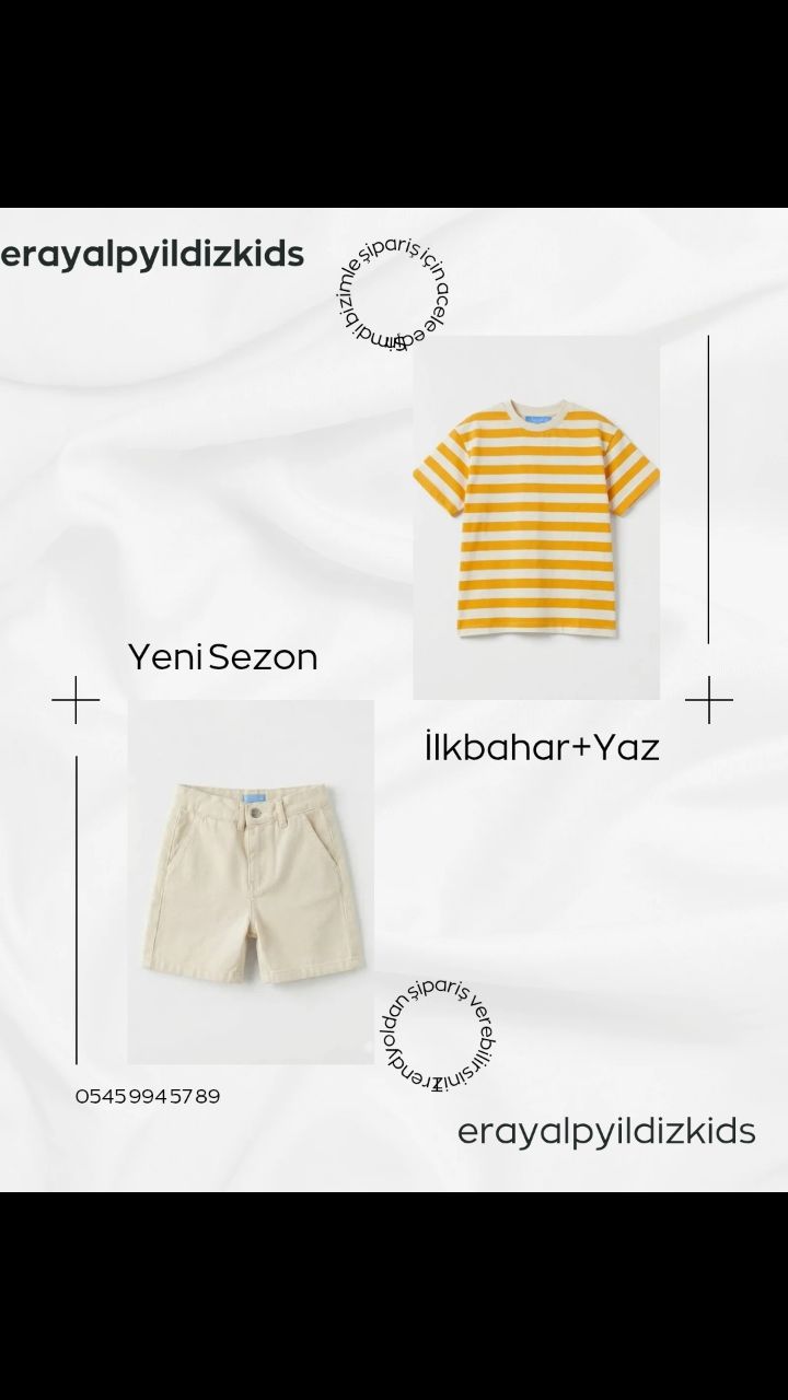 Keten Şort Pamuklu Tshirt Takım 🧡#pamuklutakım #yazmodası #reelsinstagram #çocukgiyim #yeni̇sezon