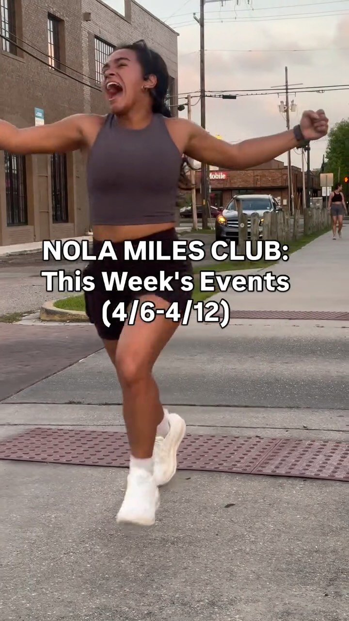 Nola Miles Club! Join us this week for more movement, more community, and more fun! All runners, joggers, walkers are welcomed to join us.
📌Wednesday 4/8 @ 6:00pm
Lafitte Greenway
(411-1 N Carrollton Ave)
Join us @ Felipe’s immediately after the meet up to enjoy 15% off (use: ‘NolaMilesClub’ at the register)
Saturday 4/11 @ 8am
City Park - meet in front of Noma
(1 Collins Diboll cir)
Complimentary Pilates : Join us immediately after for a Pilates session with the amazing @devotion.neworleans
How to join:
1. Sign waiver in bio
2. Recieve QR code in email once you sign waiver
3. Use QR code to check in at meet ups every time
4. Have fun!
#explore #fyp #neworleansrunclub #neworleanswalkclub #nolamilesclub