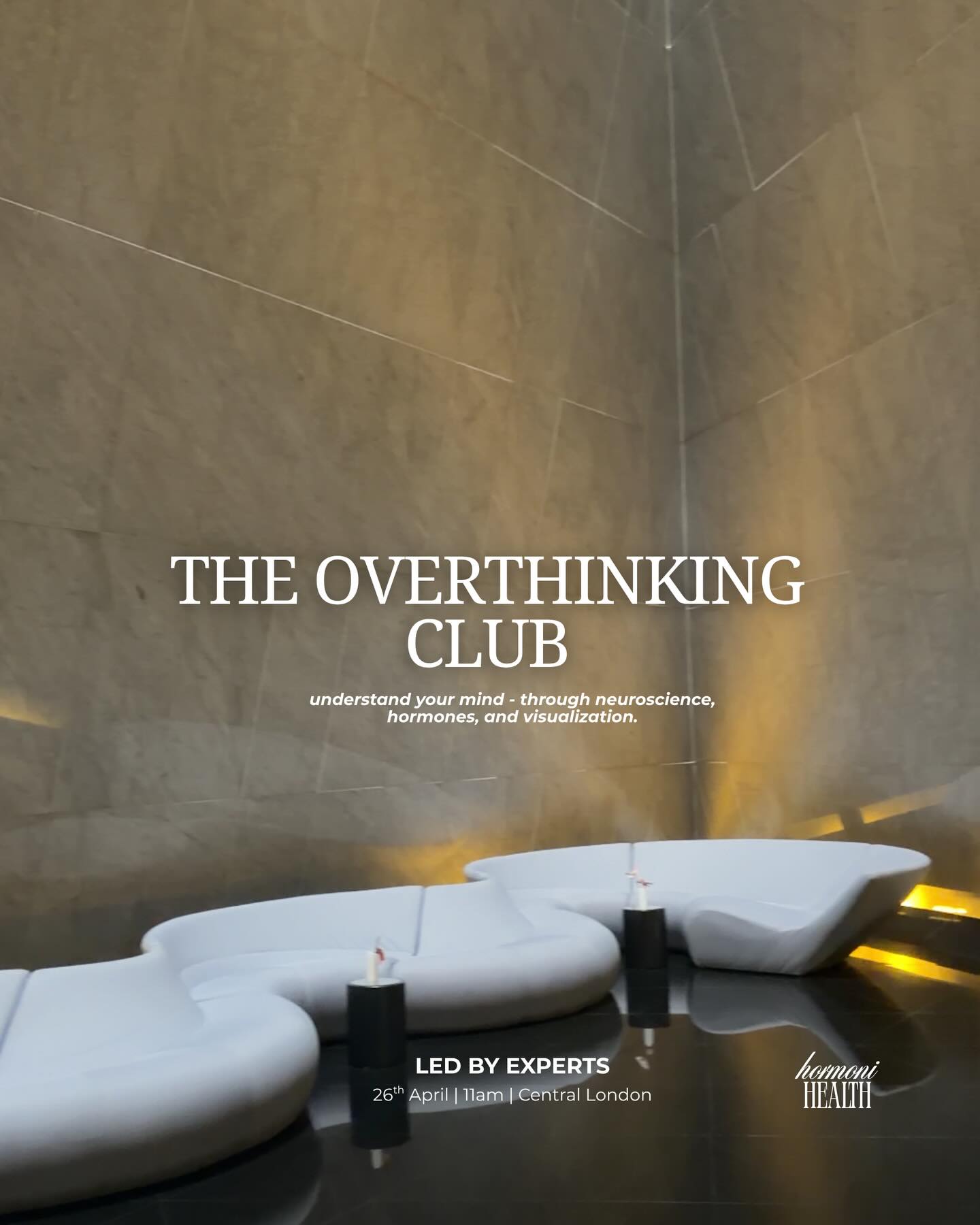 where are my overthinking girls at? 🎞️
be honest...
do you overthink? do you get mood swings? do you have low moods?
welcome to The Overthinking Club
we’re breaking down:
→ why your brain spirals with neuroscientist @coochiebygucci
→ how to actually switch it off and retrain your brain (visualization)
→ what your hormones have to do with it (hormone health talk led by Hormoni experts) - how hormones and nutrition can influence moods
spaces are limited and early bird tickets almost sold out.
🔗 in bio.
if this feels like you... DM me for a community discount. 🎟️