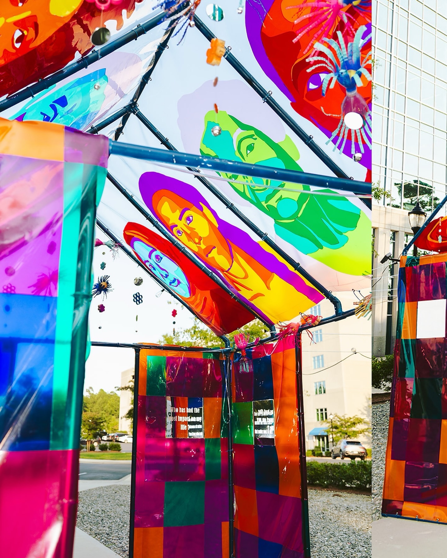 ✨Echoes of Thought: Constructing Spaces for Reflection✨
“Echoes of Thought” is a project born from my desire to create a space where people can take a moment to think, connect, and reflect. This year, I’ve been focusing on making changes in my own life and figuring out what I need to let go of to move forward. I wanted to build a space that not only helps me continue my own journey but also invites others to reflect on their own.
The installation features portraits hanging from the ceiling, representing people of all ages, races, and backgrounds. There to remind us that we’re not alone in our experiences and that everyone goes through times of reflection and change. The portraits are meant to prompt viewers to think about the questions displayed on the walls.
Using mirrors and colors, I wanted to play with the idea of reflection—both literally and metaphorically. The mirrors are for self-reflection, while the portraits and colors add layers to the experience, encouraging viewers to dive deeper into their own thoughts and feelings.
I want to give a huge thank you to @cltartsfest @blumenthalarts for choosing me to be a Blumenthal Fellow this year and all of your support and guidance! Also a big thank you to Wells Fargo for sponsoring this year’s Fellows program!
Y muchisisisisisisisimas gracias a mi mami que sin ella no creo que lo había terminado con tiempo y por que ella siempre tenía una solución 🥹💗 @emynunez_ ✨✨✨✨✨
Y a todos mi familiares que tomaron de su tiempo para ayudarme a instalar el proyecto durante todo estos días 🥹💗 JaQuan, Rolley, Papi, Annabel, Jose and little Melon.
Also a freaking huge thank you to the best to ever do it ! My favorite photographer my bestest friend @natalialuengasphoto for take these absolutely gorgeous photos that just do the installation justice, I feel like I’m there looking at these pictures 🥹✨
Please go out and see it and take pictures and send them to me I would love to share them 🥹💗
#echoesofthoughtciaf #ciaf #charlotte