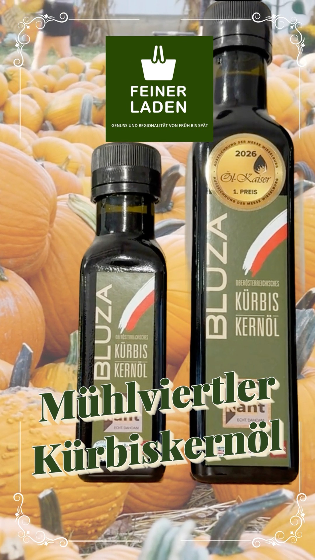 Kürbiskernöl aus dem Mühlviertel? Ja, gibt es! Vom Wolkaufgut in Goldwörth.