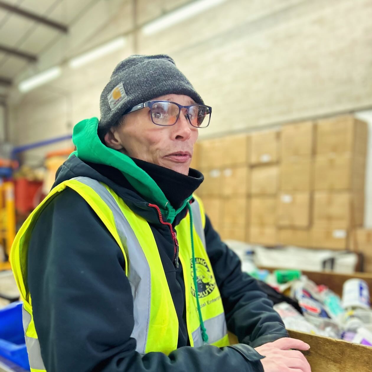 This is Cornel our unit supervisor, he’s a great team motivator and looks after all our recycling operatives in the unit. For Cornel it’s about getting the work done but making sure that everyone has fun along the way. #recycle #recycling #volunteer #workplacement #learningdisabilities #learningdisabilityawareness #sheffieldissuper #sheffieldnetworking #supportsmallbusiness #socialenterprise #wastemanagement
