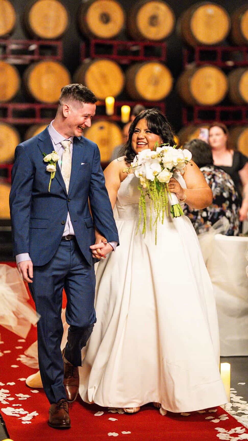 Our bride walks in the store 50 ish days before the wedding. No big deal… this is how we deliver! A dress fitted to perfection. The happiness in the photos is our why.