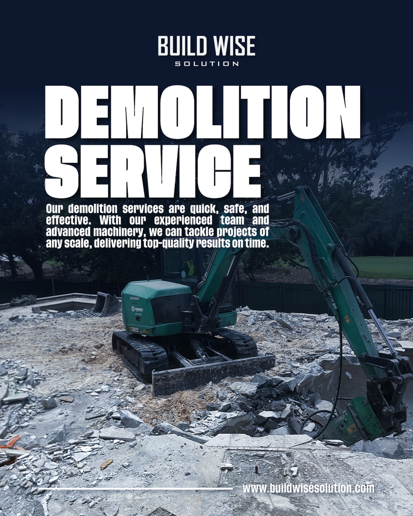 Demolition done right sets the foundation for what comes next.
At Build Wise Solution, we deliver safe, fast, and controlled demolition, preparing every project for the next phase without risks or mistakes.
Equipment, experience, and precision in every move.
#ProfessionalDemolition #SafeConstruction #BuildWise #PrecisionWork #RealResults