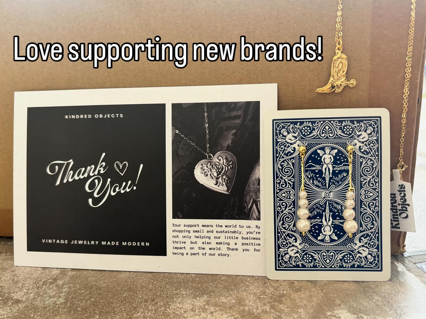 @kindred.objects Thank you SO much for the beautiful vintage upcycled jewelry! There’s a box full more where this came from- hurry in before I keep all of this to myself 😍 Upcycled: reused in such a way as to create a product of higher value.