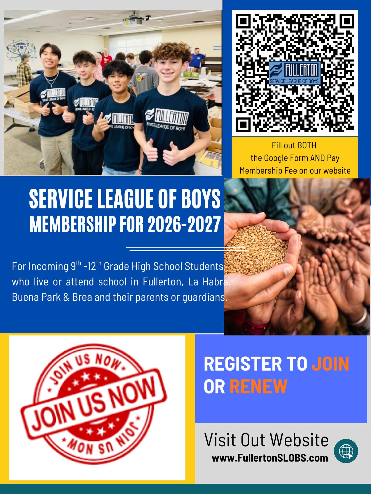 Please join us next Tuesday to learn more about how to get involved in our wonderful organization.