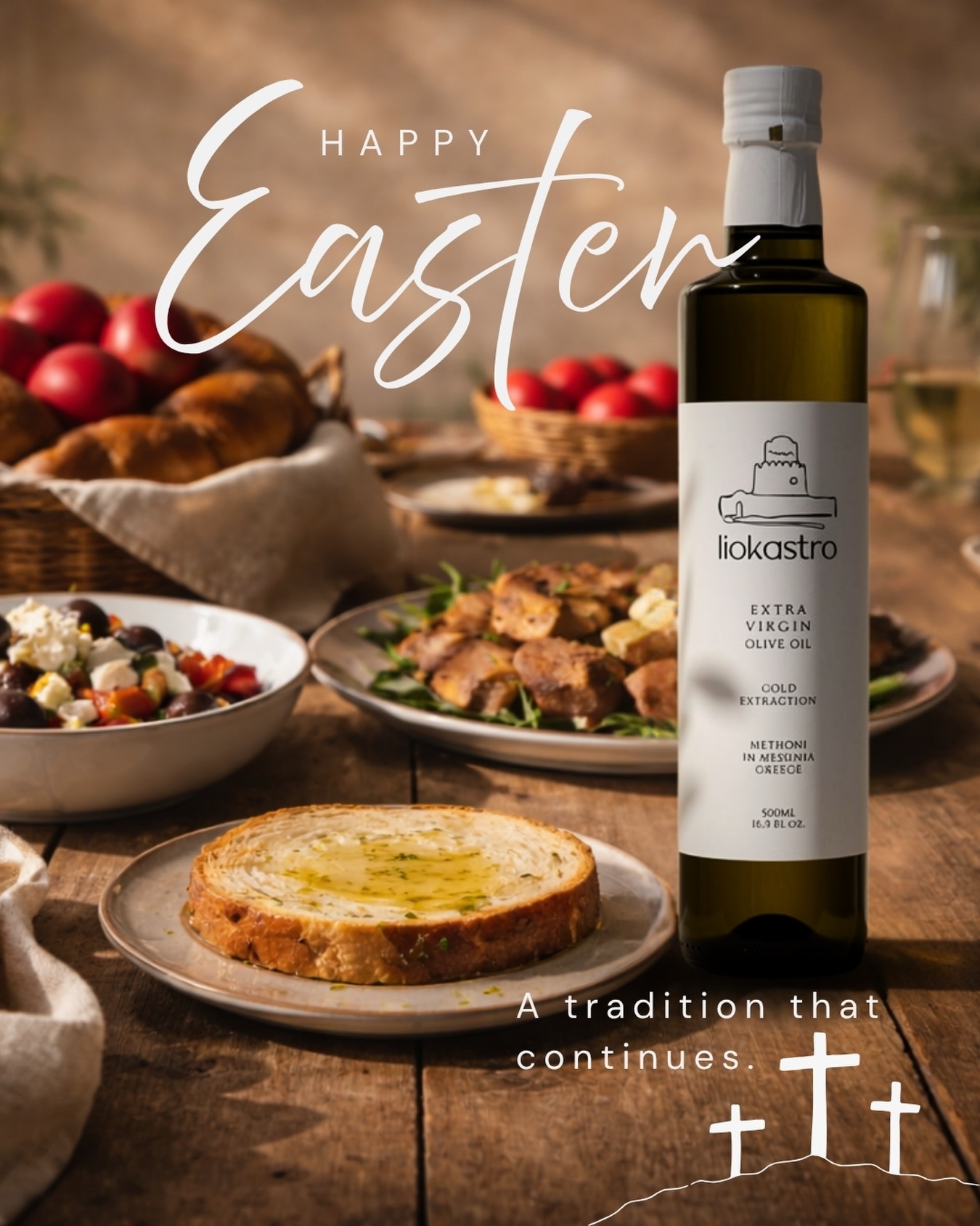 Παράδοση που συνεχίζεται. Καλή Ανάσταση με υγεία και φως στις ψυχές όλων των ανθρώπων! 🫒
#liokastro
#oliveoil
#extravirginoliveoil
#greekoliveoil
mediterranean