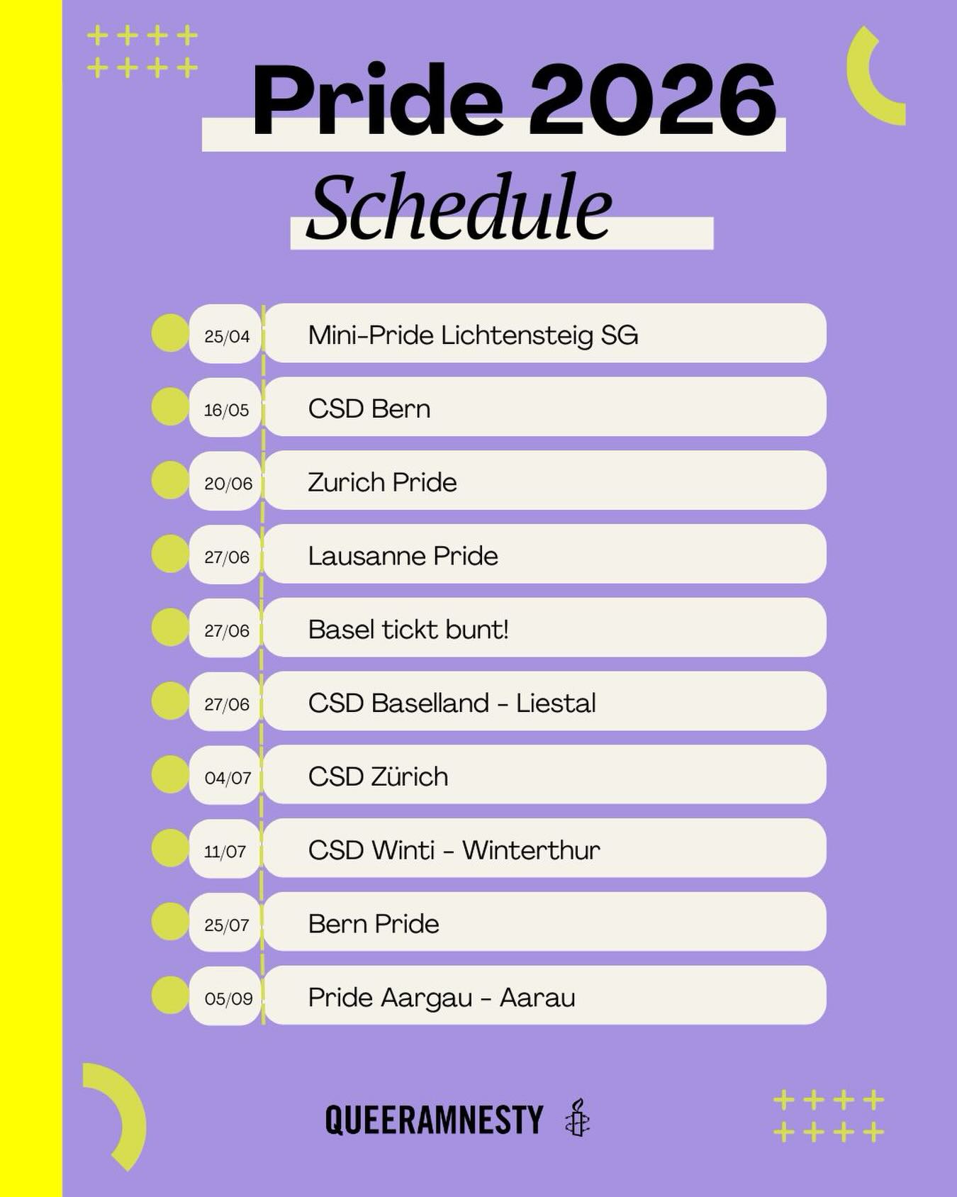 „}
SAVE THE DATES 🗓️🌈
Diese Pride-Season wird bunt, laut und unvergesslich! ✊🏳️🌈
Welche Stops sind bei dir fix eingeplant?
@khurpride ging vergessen 😱 SAVE THE KHUR DATE 29.08.2026
👇 Drop einen Kommentar, wo wir dich sehen
📩 Teile den Beitrag mit deinen Lieblingsmenschen
See you on the streets 💜🔥
#pride #instagood #lgbtqia #refugees #humanity