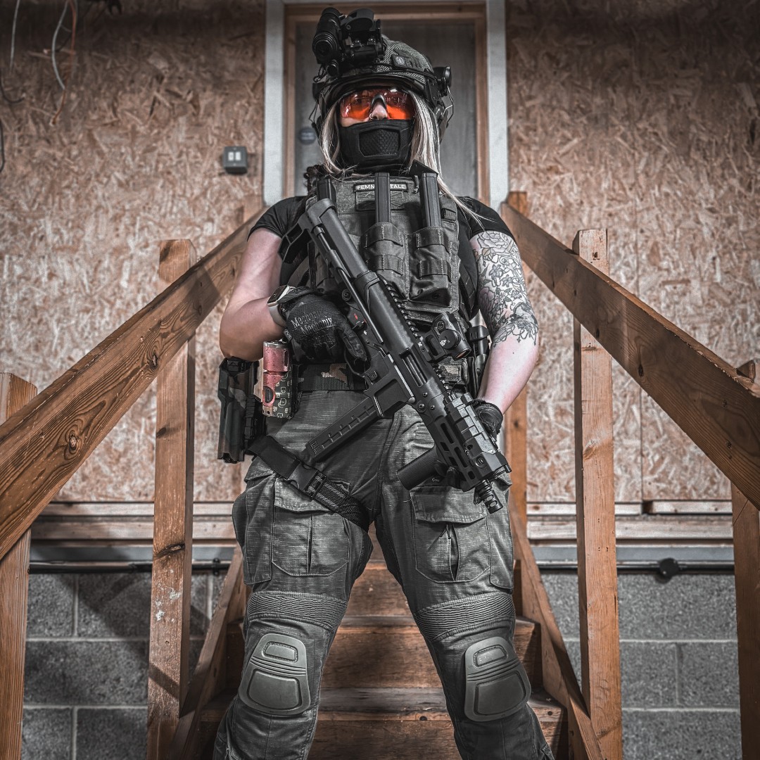 Playing around with the KWA: Originals LUCY4 from @bztacticaluk this week - The KWA Original AEGs are genuinely impressive lil AEG's 😤 Out of the box they have an upgraded v2.5+ gearbox with adjustable FPS, are drop-in trigger ready, feature ambidextrous oversized controls, and a side-mounted charging handle that makes accessing the hop-up easy 🙌 They're super affordable too - having an ultra-lightweight polymer body that doesn't sacrifice any of the good stuff.
The LUCY4 in particular has a PDW stock that deploys fast, an M-LOK handguard, and a full metal two port muzzle brake that makes her look a lil' mean. Comes with a slim vertical grip and two M-LOK rail sections straight out the box too. What a slay.
AD
Partners ❤️🔥
•
BELT & KYDEX: @deadly_customs
Use code ‘femmefatale’ for 10% off 🥵
www.deadlycustoms.co.uk
•
🇬🇧 STORE: @bztacticaluk
Use code FF5 for 5% off
www.bztactical.co.uk
•
🔋 Powered by: @rebelprecision
•
#airsoft #airsofting #airsoftcommunity #airsoftuk #femmefataleairsoft