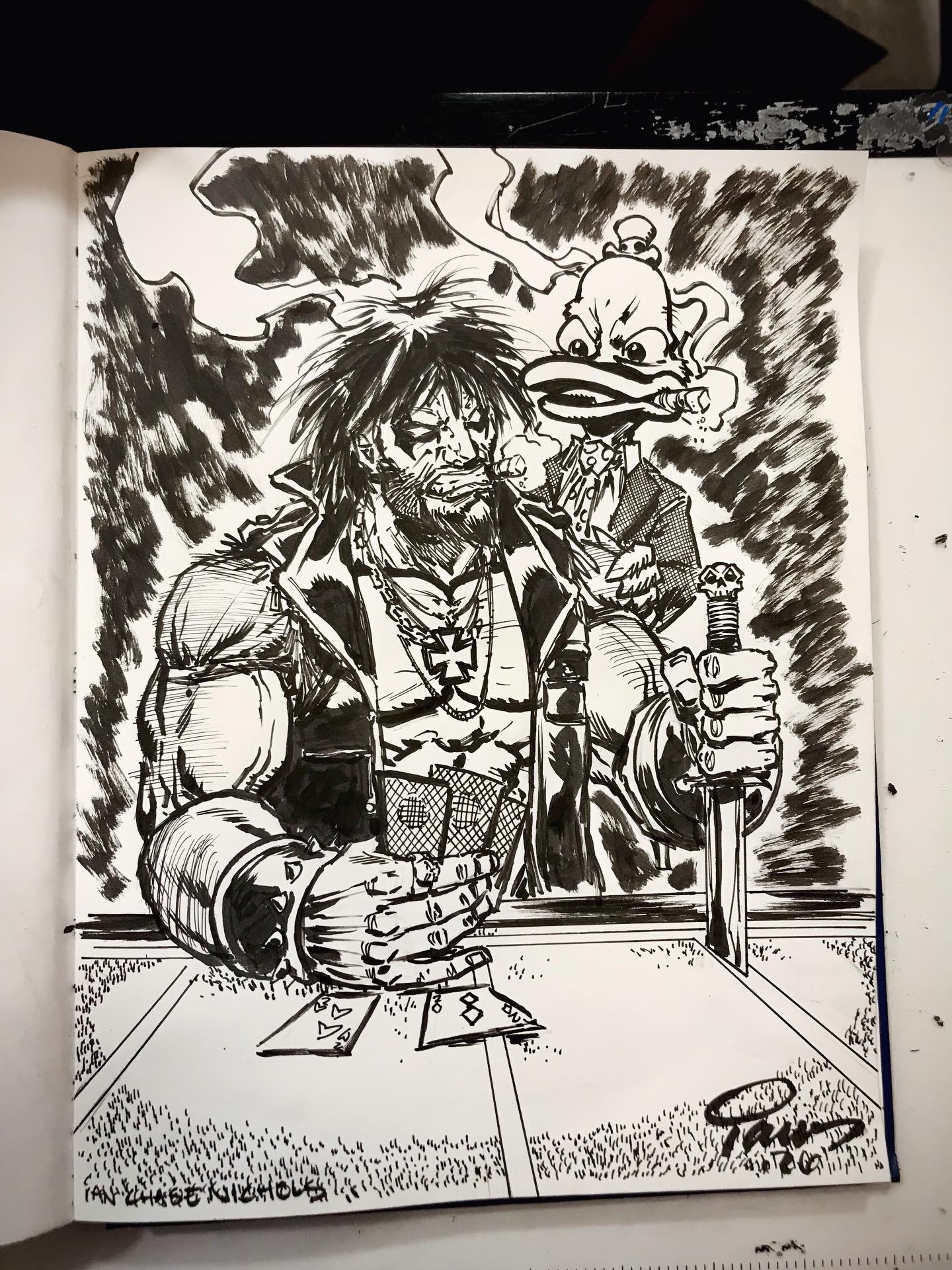 A great day at @littlegiantcomics Old School Comic Show! Thank you to Jason, everyone at the show, everyone that stopped by, supported Undersea Hero, said Hi, commissioned drawings, and made the show a fantastic success. I’m very fortunate to have so many friends and supporters of me and my work. I am supremely grateful. I want to do a better job of taking photos with friends and folks to try to appreciate the moments a little more. Best Fishes, Ian. #comics #comicart #comicartist #comicbooks #underseahero