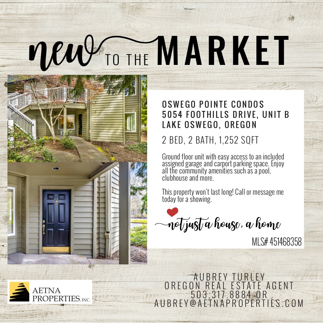 🔥JUST LISTED!🌸 This condo includes a coveted assigned garage and an assigned carport space! Oswego Pointe Condominiums is nestled in the heart of Lake Oswego in a highly sought after community. This desired ground level condo offers easy access to walking trails, the picturesque Foothills Park, Willamette River, and local dining and shopping. Large windows provide stunning natural light. The kitchen and living room have an open concept feel. This unit features two bedrooms, including a primary suite with large closets and an en-suite bathroom for added privacy and convenience. Enjoy community amenities such as a pool, hot tub and clubhouse. There is ample guest parking throughout the complex. Make this your new home today!