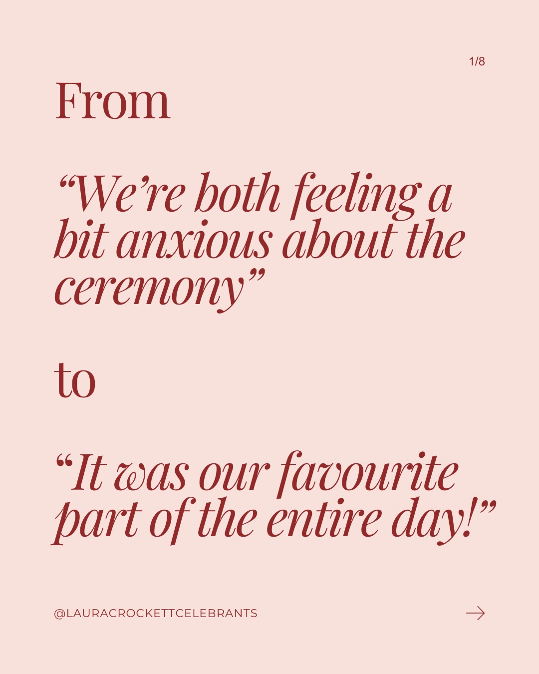 Are you also planning your wedding but feeling a bit nervous about the ceremony? Don’t worry, you’re not the first people to feel like that and you certainly won’t be the last.
.
A lot of couples can feel anxious at the thought of standing up in front of everyone and being the centre of attention but there are so many ways to make you feel more comfortable and relaxed. From the content and length of your ceremony, to the positioning of you and your partner, there are plenty of hints and tips I can suggest to help.
.
In fact, choosing a celebrant for your ceremony is one of the best ways to take the nerves away because not only do you get to choose the person who will be there conducting your ceremony, but you can also have full control over how your ceremony feels.
.
DM me the word LOVE for your complimentary ceremony consultation, we can talk through any concerns you might have, share ideas and work out how to create a ceremony that feels just right for you - just like Charlotte and Liam did! 🫶🏼
.
Photos by the incredible @thegeorges.co 📸 at @charingworthhouse
.
Celebrant | Cotswolds Celebrant | Gloucestershire Celebrant | Warwickshire Celebrant
.
Laura Crockett is an independent celebrant creating relaxed fun and romantic wedding ceremonies across the Cotswolds and West Midlands.