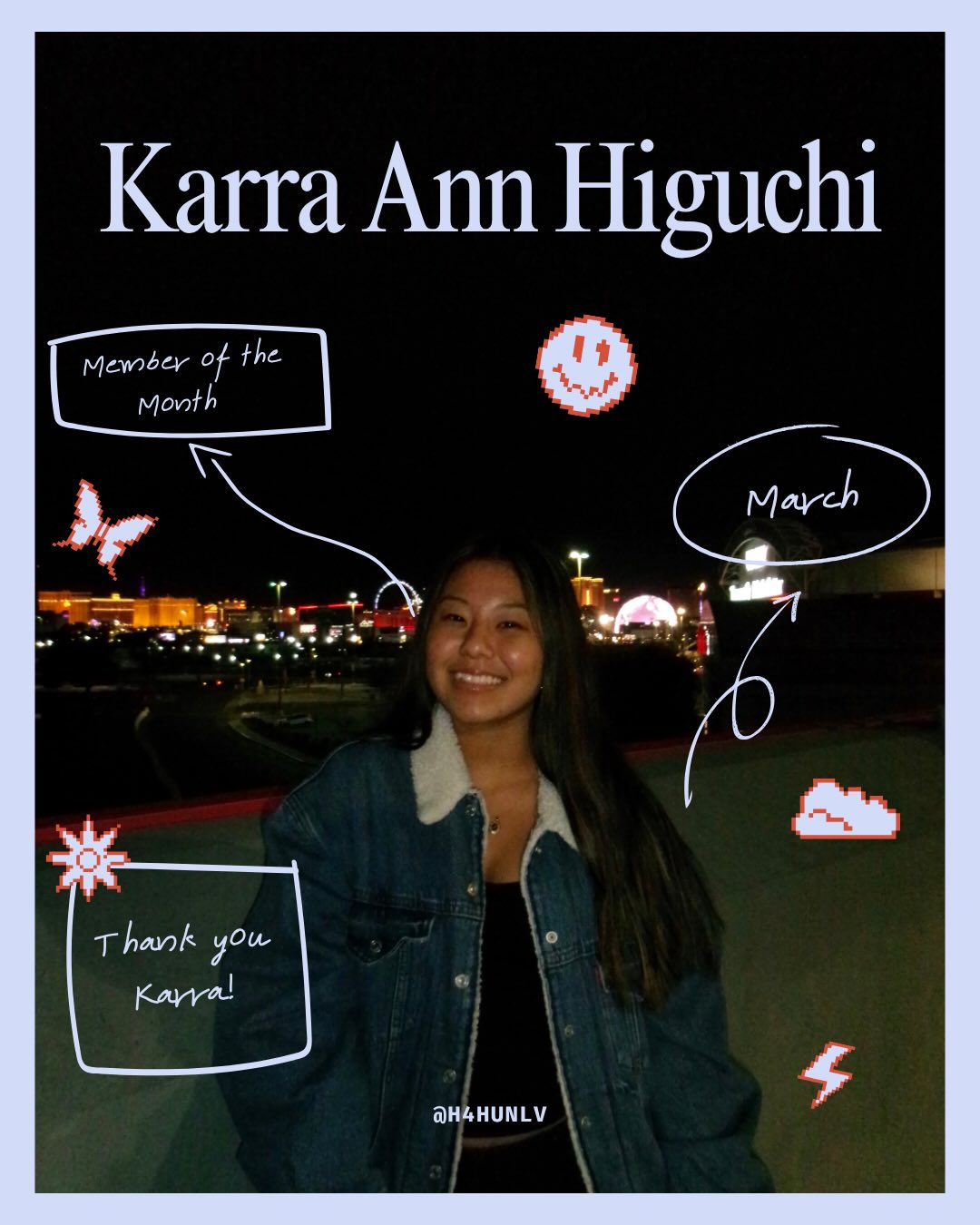 Congratulations to our Member of the Month for March, Karra! 🩵
As a first-year Applied Health Sciences major pursuing pharmacy, Karra shows her passion through volunteering and giving back to the community. Her compassion and positivity truly reflect the values of H4H. 🤍
Thank you, Karra, for being such a wonderful part of H4H!