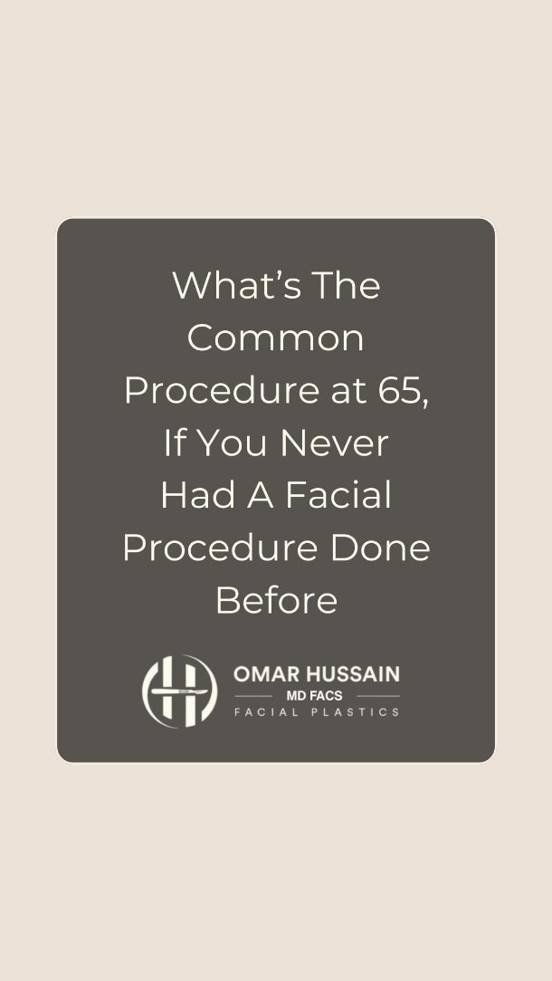 What’s common at 65—especially if you’ve never had anything done?
Dr. Hussain explains the thoughtful approach to restoring structure, balance, and natural rejuvenation at this stage. ✨