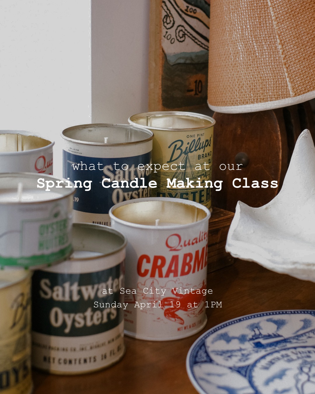 Spring Candle Making Class with Rockaway Candle Co. is back at Sea City Vintage! 🕯️
Our favorite candle maker, Morgan @rockawaycandleco, is back for a spring candle making class at the shop.
You’ll get to create your own custom fragrance blend and learn how to pour a soy candle. Each class features a different vessel, so you’ll go home with a unique candle you won’t find anywhere else. No experience needed—just bring your creativity and a willingness to try something new. We’ll guide you through the process, and you’ll leave with a personalized candle that’s all your own. It’s a great way to unwind and make something special!
Ticket price includes a coffee or tea and light bites.
📍 @seacityvintage 2001 Park St, Atlantic Beach NY
Sunday April 19
1:00 PM – 3:00 PM