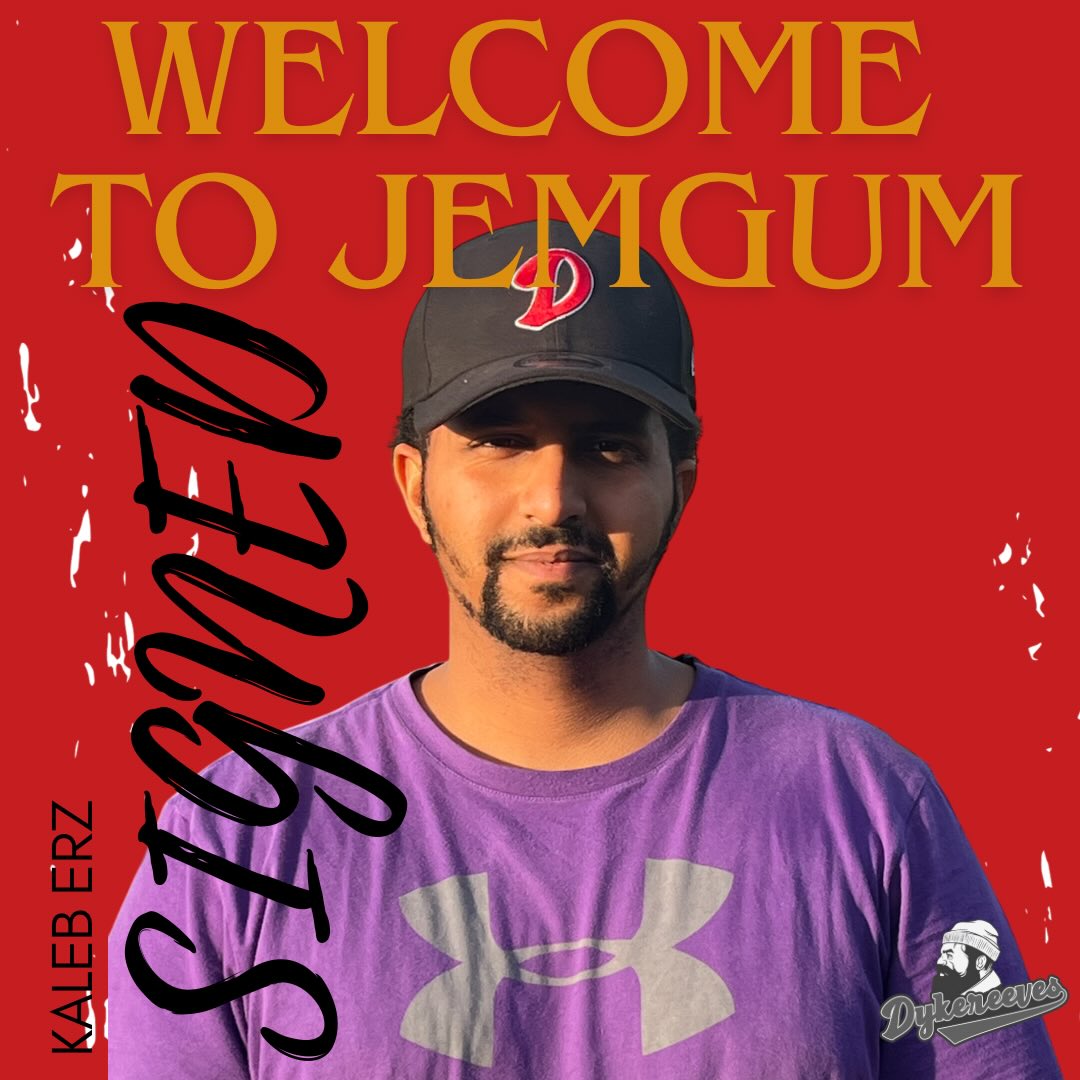 Herzlich willkommen auf dem #auntemmafield, Kaleb Erz.
Mit Kaleb stößt ein 30jähriger Rookie zu uns,
der sich bereits beim Training als wirkliches Talent gezeigt hat. Wir sind sehr gespannt, wo die Reise mit Kaleb hingeht.
Wir wünschen dir einen guten Start an der Ems und freuen uns sehr, dass wir dich vom Baseball überzeugen konnten.
#dykereeves
#deichgrafen
#baseballinjemgum
#nbsv