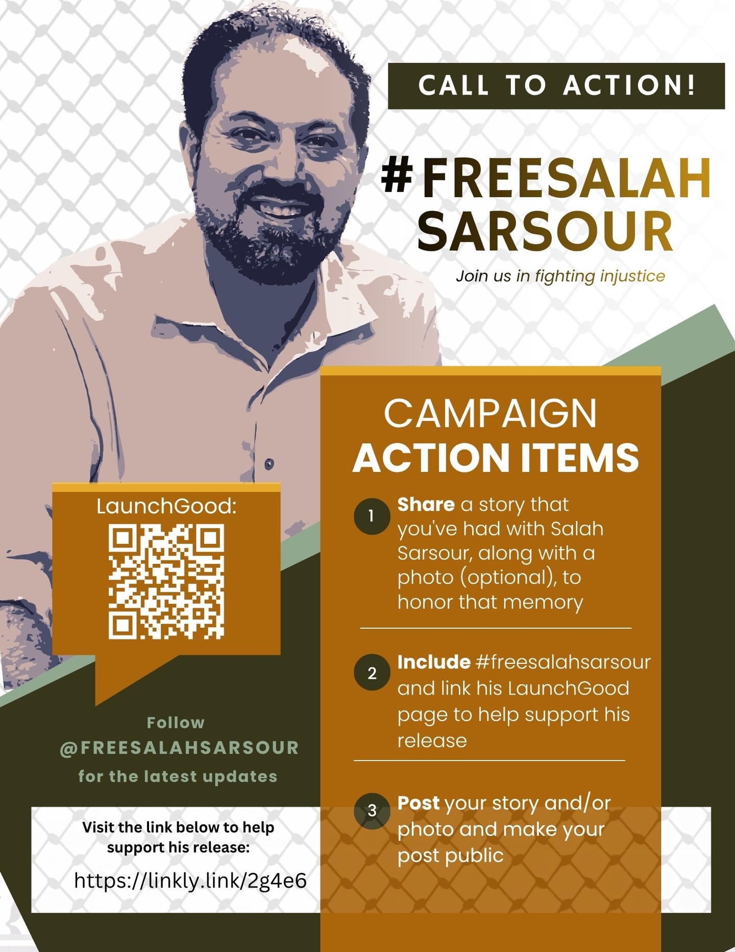 Fight back against this unjust detention! Petition link in bio!
#freesalahsarsour @freesalahsarsour