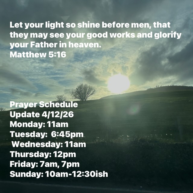 For updates and full schedule go to
www.lighthop.org
Lighthouse of Prayer
1011 N 26th St
Kalamazoo, MI 49048
Streaming link at www.lighthop.org
Not forsaking the assembling of ourselves together, as is the manner of some, but exhorting one another, and so much the more as you see the Day approaching. Hebrews 10:25
Brethren, pray for us.
1 Thessalonians 5:25