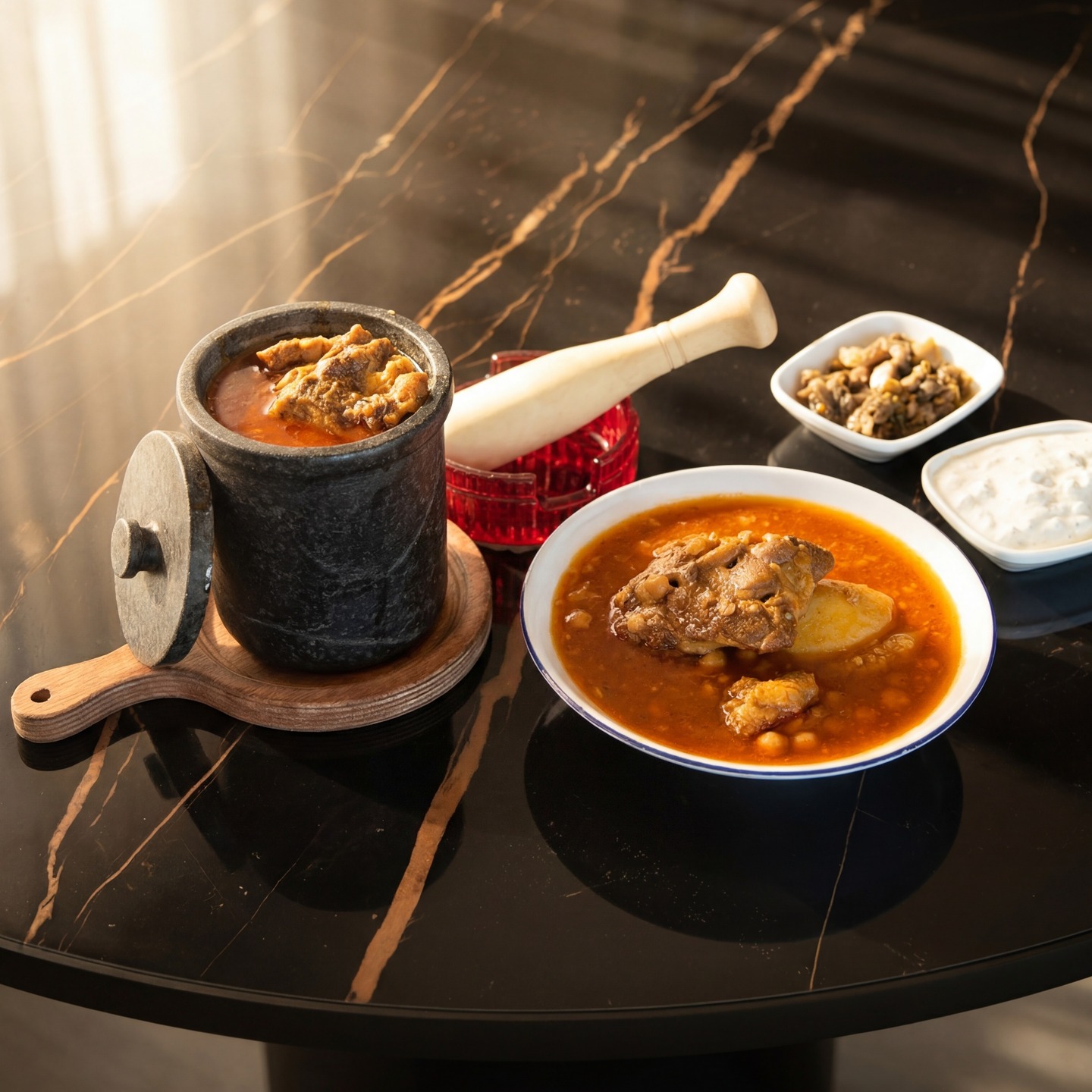 🍲 Abgoosht (Dizi Sangi); İran mutfağının en özel, köklü ve kadim lezzetlerinden biridir.
Taş kapta uzun saatler pişen et, nohut, patates ve domatesin buluştuğu bu eşsiz yemek, İran sofralarının geleneksel ruhunu bugüne taşır. Her kaşıkta otantik tat, sıcaklık ve emek var. ✨
آبگوشت دیزی سنگی، طعمی اصیل از قلب ایران
Sudi Restoran’da gerçek İran mutfağını keşfedin.
📍 Ataşehir, İstanbul
📞 Rezervasyon & İletişim: +90 216 266 6036
#SudiRestoran #Abgoosht #DiziSangi #İranMutfağı #PersianCuisine #Ataşehir #İstanbul #GelenekselLezzet #IranianFood #رستوران_سودی #آبگوشت #غذای_ایرانی