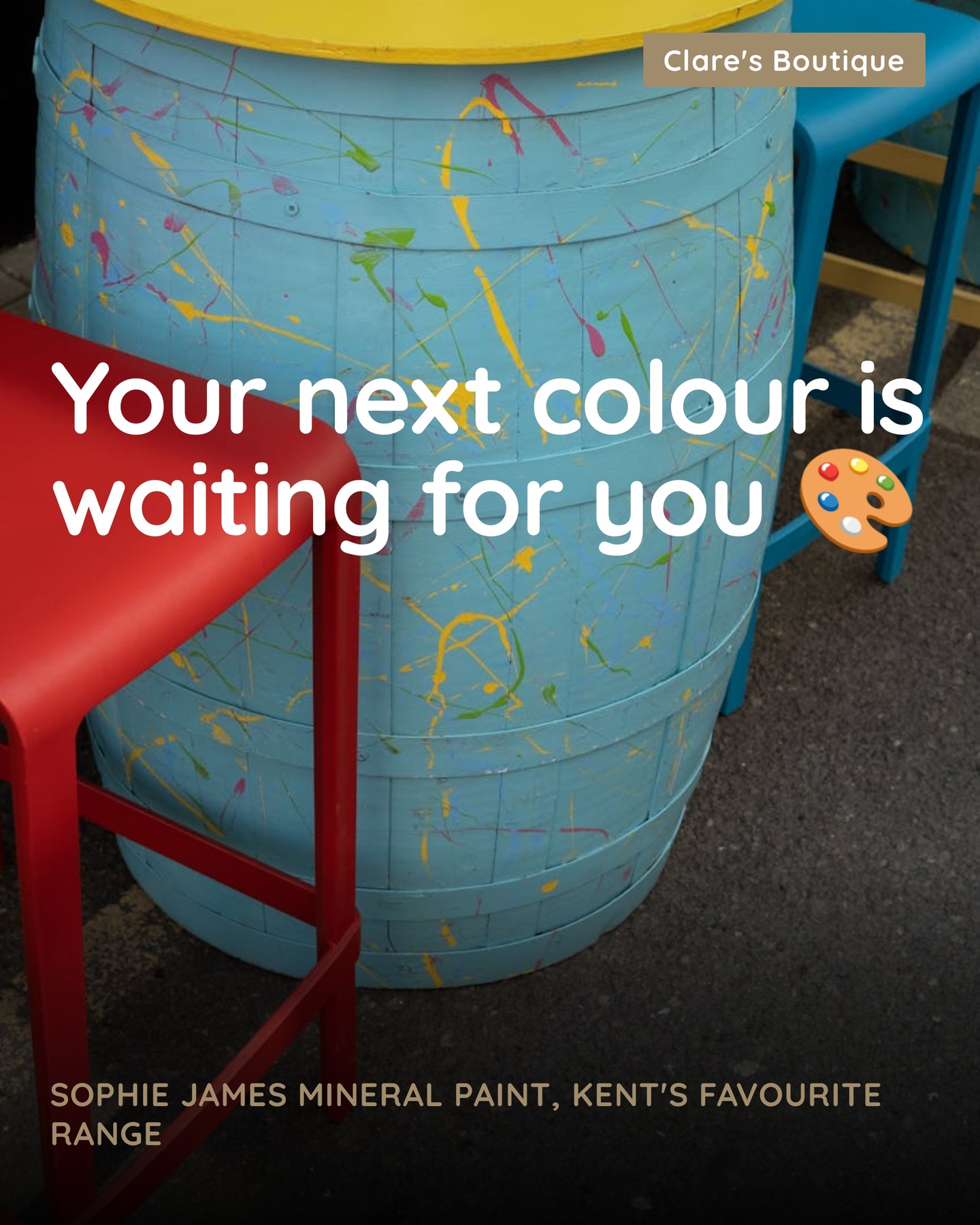 Your next colour is waiting for you. 🎨
There's something so exciting about choosing a new paint colour for a furniture project. Do you go for a warm, earthy neutral that works with everything? Or do you reach for something bold and vibrant that becomes the centrepiece of the room?
At Clare's Boutique and Shabby Chic, we're proud to be Kent's supplier for the Sophie James Mineral Paint range. Whether you're a seasoned furniture painter or just starting your upcycling journey, there's a shade in this range that was made for you.
Tell us in the comments: which colour from the Sophie James range would you use next? We love seeing what our community is creating!
#SophieJamesMineralPaint #UpcycledFurniture #ShabbyChicStyle #FurnitureMakeover #KentInteriors