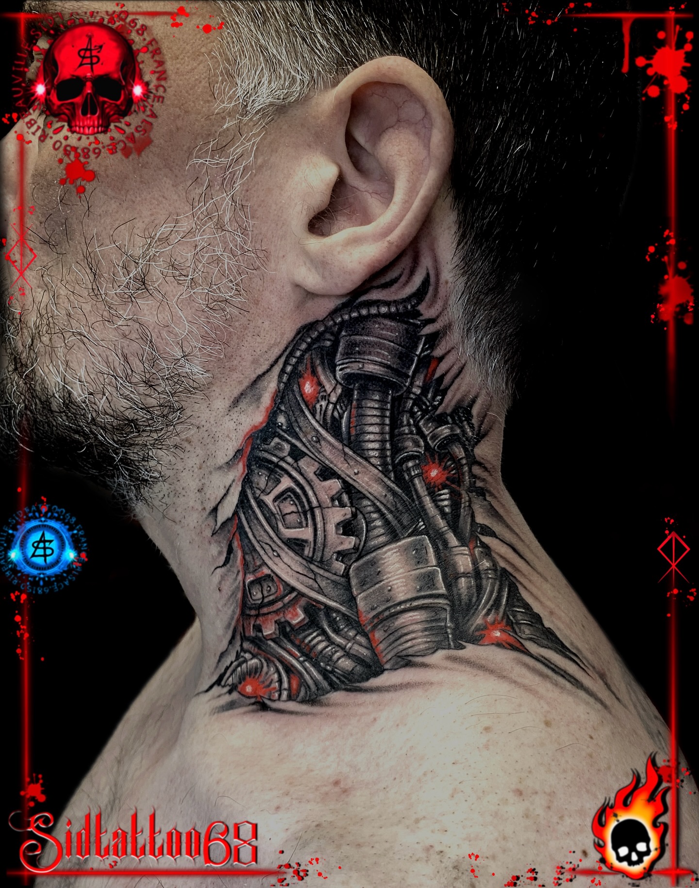 RĂ©aliser par sid đ„#sidtattoo68 #biomeca #ribeauvillĂ© #alsace #tatoueuralsace