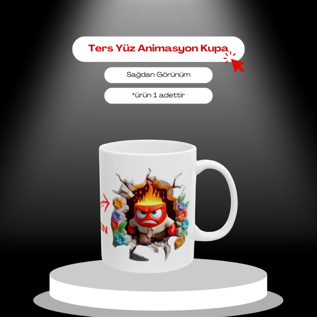 TERS YÜZ animasyon karakteri geldi, bardaklarımızın içine girdi! Gün içi duygu durumunuzu yansıtan bu şirin tasarımlar sadece sana özgü. Sahi bu günün nasıl geçti? Bize bu gün günlerdeeeeeen N E Ş E !!!