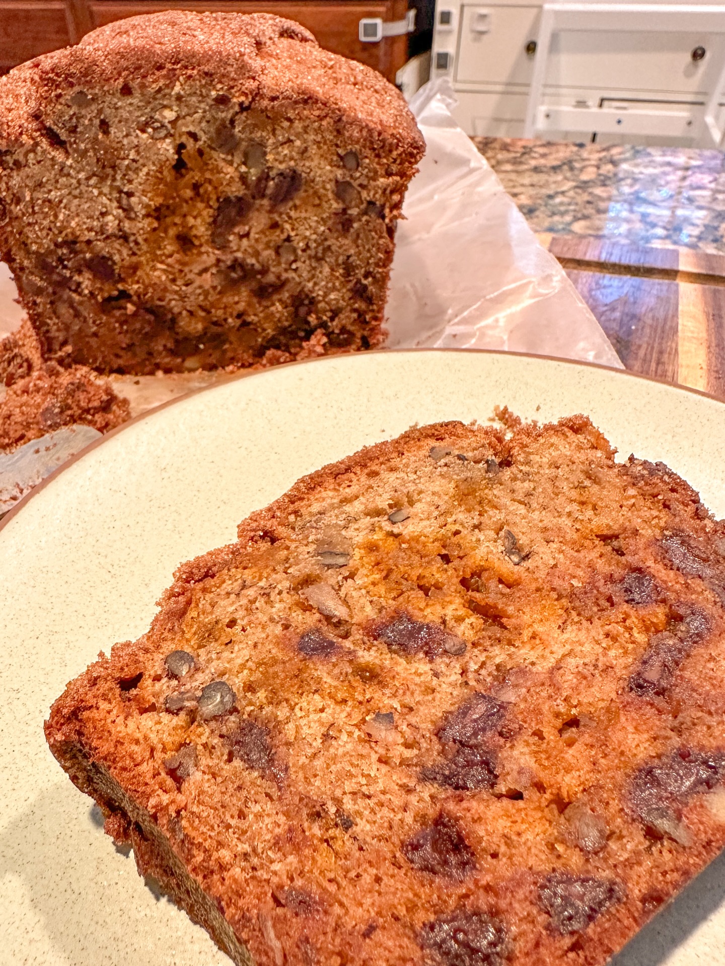 Hey Capitol Cakers - great news! I made a couple of loaves of cinnamon crunch chocolate chip banana bread and I am giving the slices away FREE! This is for PICKUP ONLY. 🍫 🍌 🍞
Pickup will be tomorrow between the hours of 2-6PM. DM to reserve your slice(s). Please include your name, how many slices you’d like, and your estimated pick-up time. If you need it, please let me know to send you the pick up address as well. First come, first served until all the slices are gone. Any questions, drop a comment!👇🏻
(PS - these do contain pecans so not suitable for those with a nut allergy.)
•
•
•
•
•
#HomeBaker #Mompreneur #SmallBusiness #Free #BananaBread