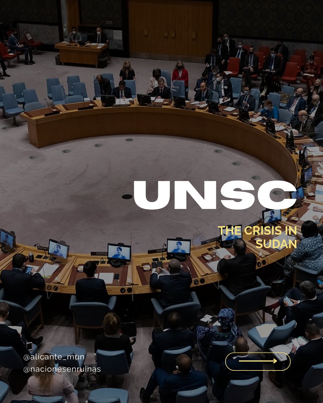 🚨 Sudan at the UN Security Council
La crisis en Sudán se ha consolidado como uno de los desafíos más complejos para la comunidad internacional. El conflicto, la inestabilidad política y la emergencia humanitaria ponen a prueba la capacidad del Consejo de Seguridad para responder de manera eficaz y coordinada.
Con este último análisis, cerramos esta etapa con la mirada puesta en todo lo que está por venir, convencidos de que el interés, el debate y la reflexión seguirán creciendo.
✨ Os deseamos lo mejor en los días 22 al 25 de abril. Estamos seguros de que será una experiencia increíble y llena de aprendizaje.
Nos vemos pronto @alicante_mun
——————
🚨 Sudan at the UN Security Council
The crisis in Sudan has become one of the most complex challenges for the international community. Conflict, political instability, and humanitarian emergency continue to test the ability of the Security Council to respond effectively and in a coordinated manner.
With this final analysis, we close this stage while looking ahead to what is yet to come, confident that interest, debate, and critical reflection will continue to grow.
✨ We wish you all the best from April 22nd to 25th. We are sure it will be an incredible and enriching experience.
See you soon.