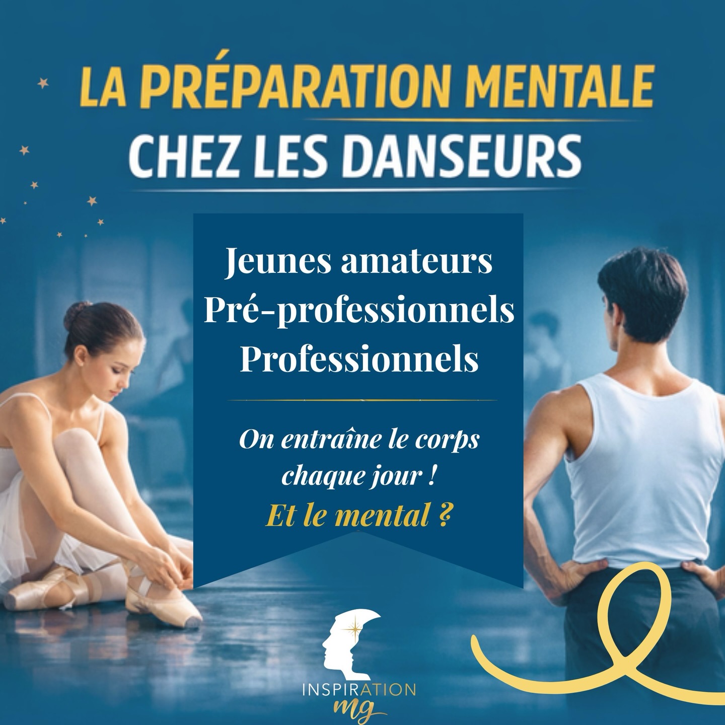 🧠 🩰Dans la danse, on corrige un bras.
On place un bassin.
On répète un enchaînement.
Mais combien de fois apprend-on à :
- accueillir le trac ?
- rester concentré quand la pression monte ?
- continuer quand le doute s’installe ?
- se connecter à ce qui nous anime le plus dans la danse ?
- rebondir après une déception ?
La préparation mentale ne fabrique pas des robots performants.
✨Elle aide les danseurs à rester alignés, protégés, solides et lucides dans un univers exigeant.
#préparationmentale #danseur #danseclassique #danse #confianceensoi