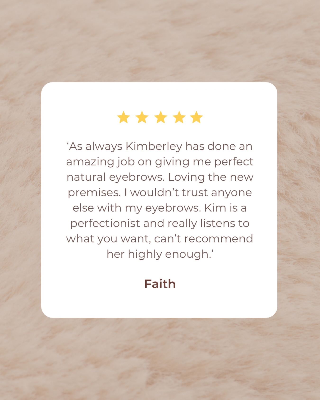 Client review ✨
Reading all your reviews really do make my day. Thank you so much faith for your continued trust and support and kind words. I’m so happy you love your brows and the new space!
Nothing beats seeing my clients leave feeling confident and happy ☺️