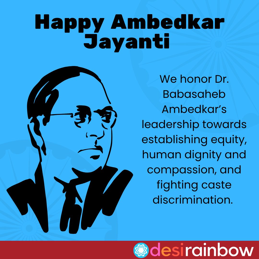 Happy Ambedkar Jayanti!
💙 We honor Babasaheb Dr. Ambedkar’s commitment to establishing equity, human dignity and compassion, and fighting caste discrimination. Especially in light of India’s ongoing erosions of the rights of trans folx, Indigenous and caste-oppressed communities, Muslims, and other marginalized groups, we remember Babasaheb’s legacy in fighting for rights and dignity for us all. Today is a day to work towards caste-abolition in LGBTQIA+ and South Asian communities.
💙 We encourage folks to learn more about the intersections of caste and queerness, to challenge casteism and caste discrimination in our community institutions, families, and friend circles, and to support local anti-caste work.
@dalitqueerproject
#BhimJayanti #Jayanti #BabasahebAmbedkar #DesiRainbow #LGBTQIA #LGBT #AmbedkarJayanti