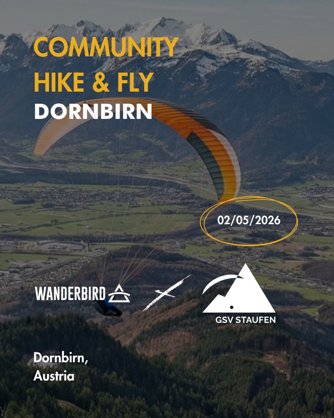 NEXT EVENT:
WANDERBIRD Community Hike&Fly
📍 Dornbirn, Austria
📅 02.05.2026
What awaits you:
🪂 a day with the hike&fly community
🪂hiking and flying in an amazing and breathtaking location
🪂morning yoga
🪂WANDERBIRD Talk with Paul Guschlbauer
All levels and paces welcome!
#wanderbird #hikeandfly #community #paragliding #findyourpath