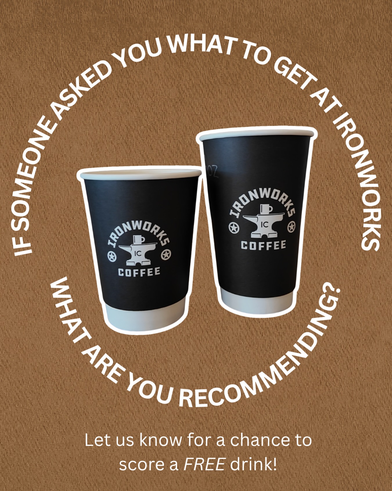 There’s something about this time of year that calls for a fresh switch-up. So tell us this…
If someone asked you what to get at Ironworks, what are you recommending? 👀
Your go-to order.
Your hidden gem.
The drink you swear by.
Drop it below ⬇️
We’ll pick one and your next coffee is on us ☕️