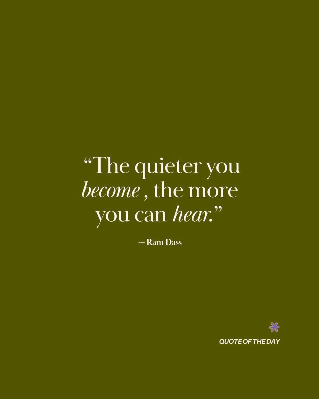 Love, love, love this quote because… this isn’t about silence as a rule.
It’s an invitation to let the inner noise settle, just enough to catch what’s been waiting underneath — the soft pull of intuition, the rhythm of your own breath, the quiet truths your life is always whispering.
Try it today: pause, soften, listen.
What begins to surface when you stop filling the space?