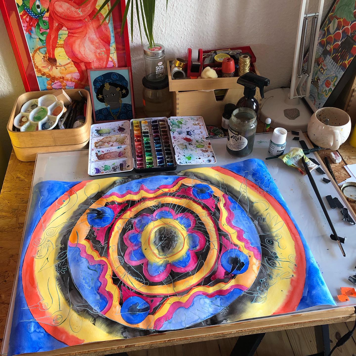 In the studio, 05.03.2024 🪄
.
.
.
#art #watercolor #aquarelle #studio