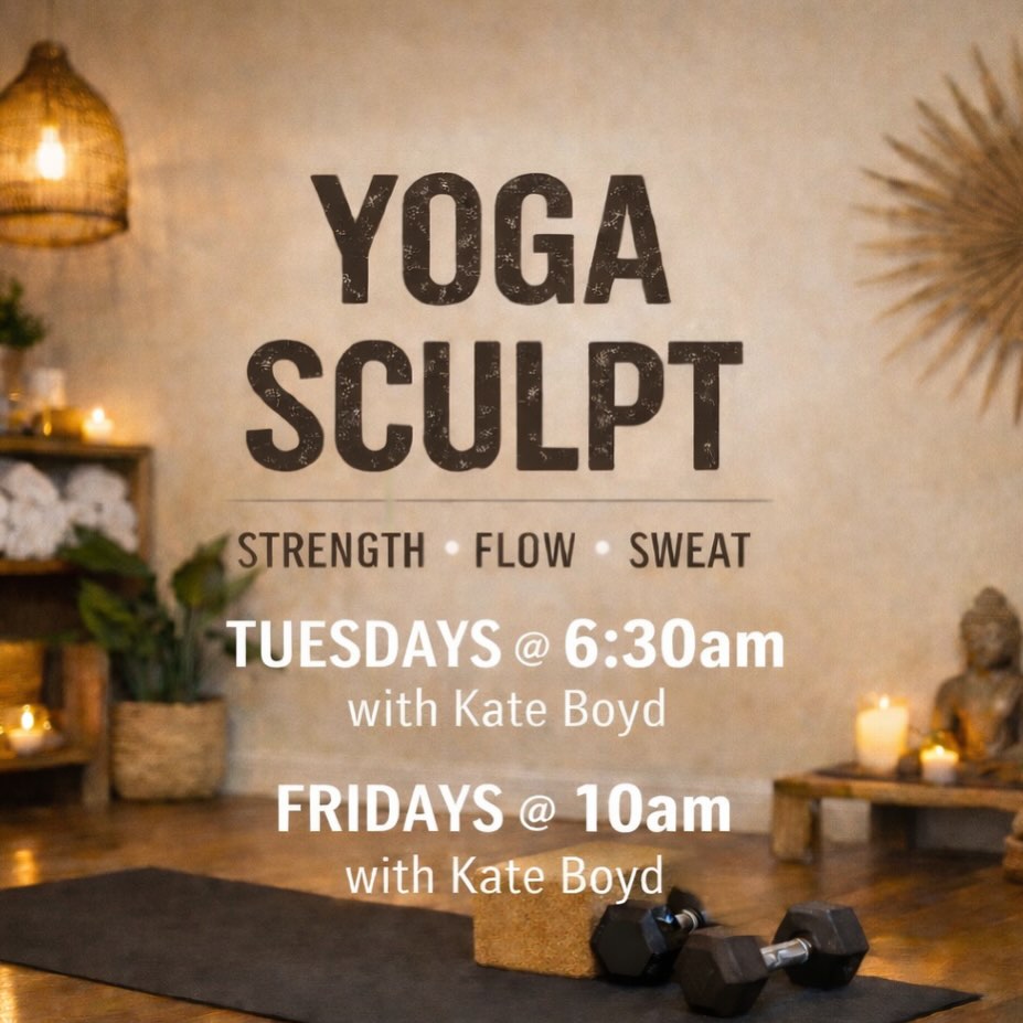 Let’s sculpt 💪🔥
Join Kate for Yoga Sculpt:
Tuesdays @ 6:30am
Fridays @ 10am (child watch available 👶)
A full-body workout that blends strength, flow, and sweat ✨
Perfect way to kickstart your morning
Save your spot 👉 ifeelgoodmt.com