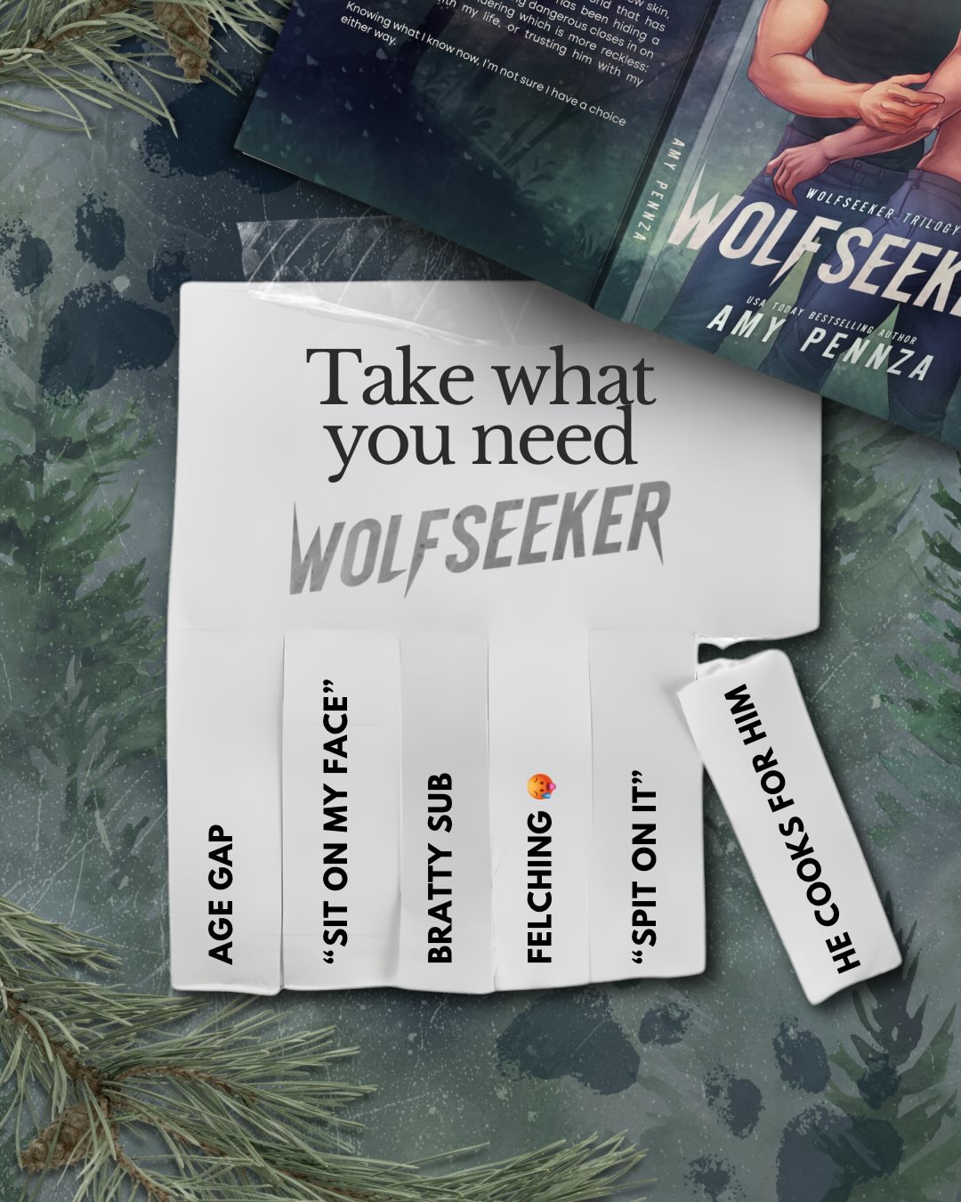 Take all of ‘em 😍 Wolfseeker is out now. Spicy MM paranormal romance
#amypennza #wolfseeker