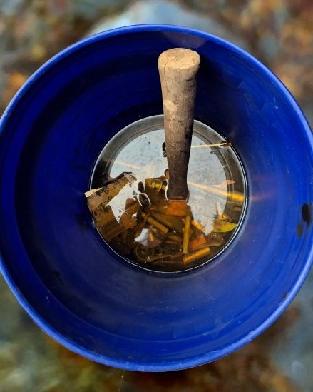 Bucket 2. I had surgery about a month ago, but before the crisis, I went out one overcast morning with Raven Storm looking for fun textures. Sought out spaces where rusty metal meets weeds. Collected a ton of images from which to make "finder compositions." It took a while to have enough energy during recovery to pull this folder up for editing, but now they've been processed. I'm quite happy with a few of them. It's fun to look for compositions right under our noses and push them to see where they want to end up. There are about 20 images I thought were worth sharing. I hope you'll check them out!
Texture Foraging. Field trip photographs edited in Gimp by Katty Pulsar and Neil Oldman for Daydream Misfit. https://www.daydreammisfit.com/texture-foraging
